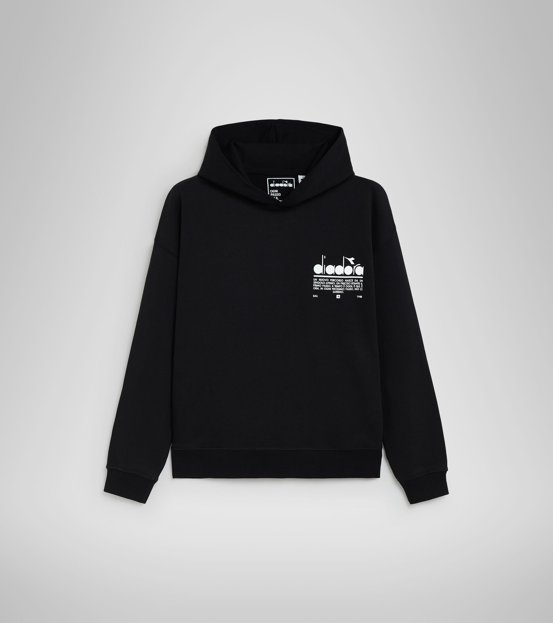 Sudadera de algodón con capucha - Unisex HOODIE MANIFESTO NEGRO - Diadora