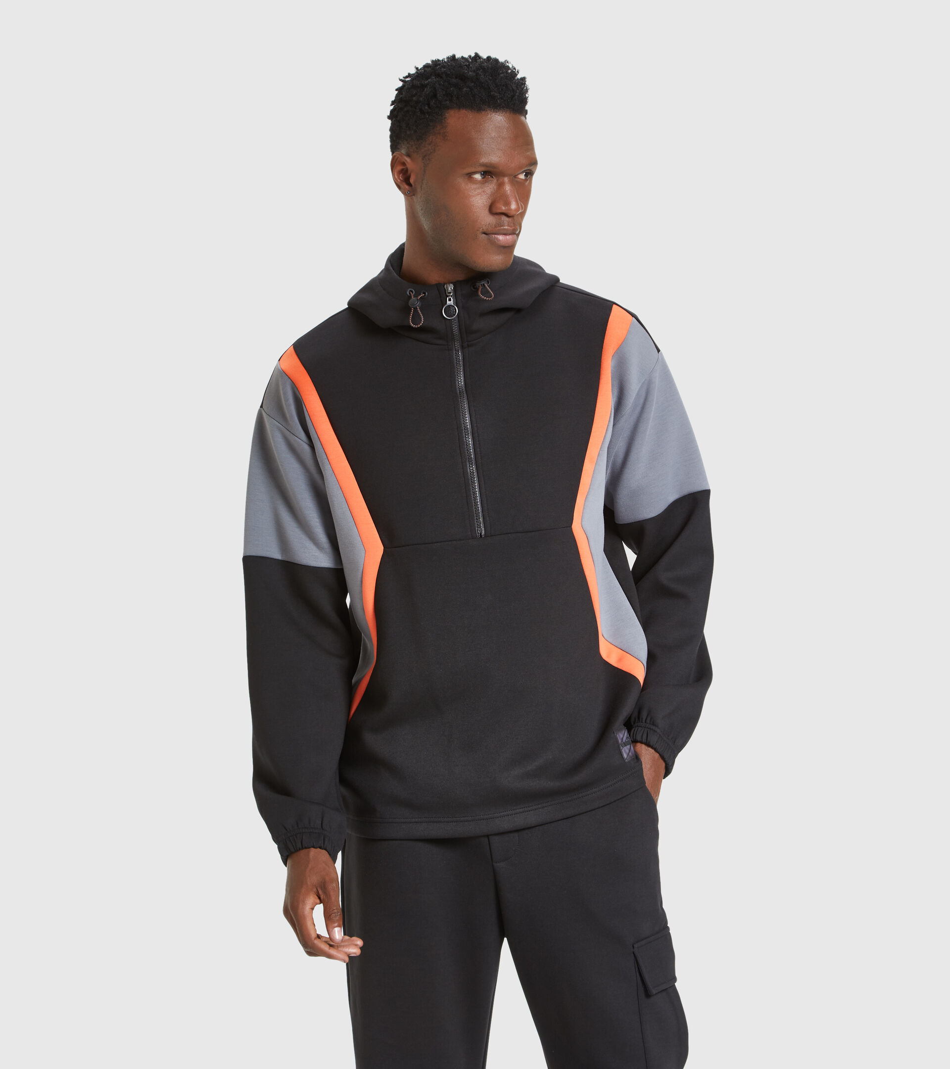 Hooded sweatshirt - Men HOODIE URBANITY BLACK - Diadora