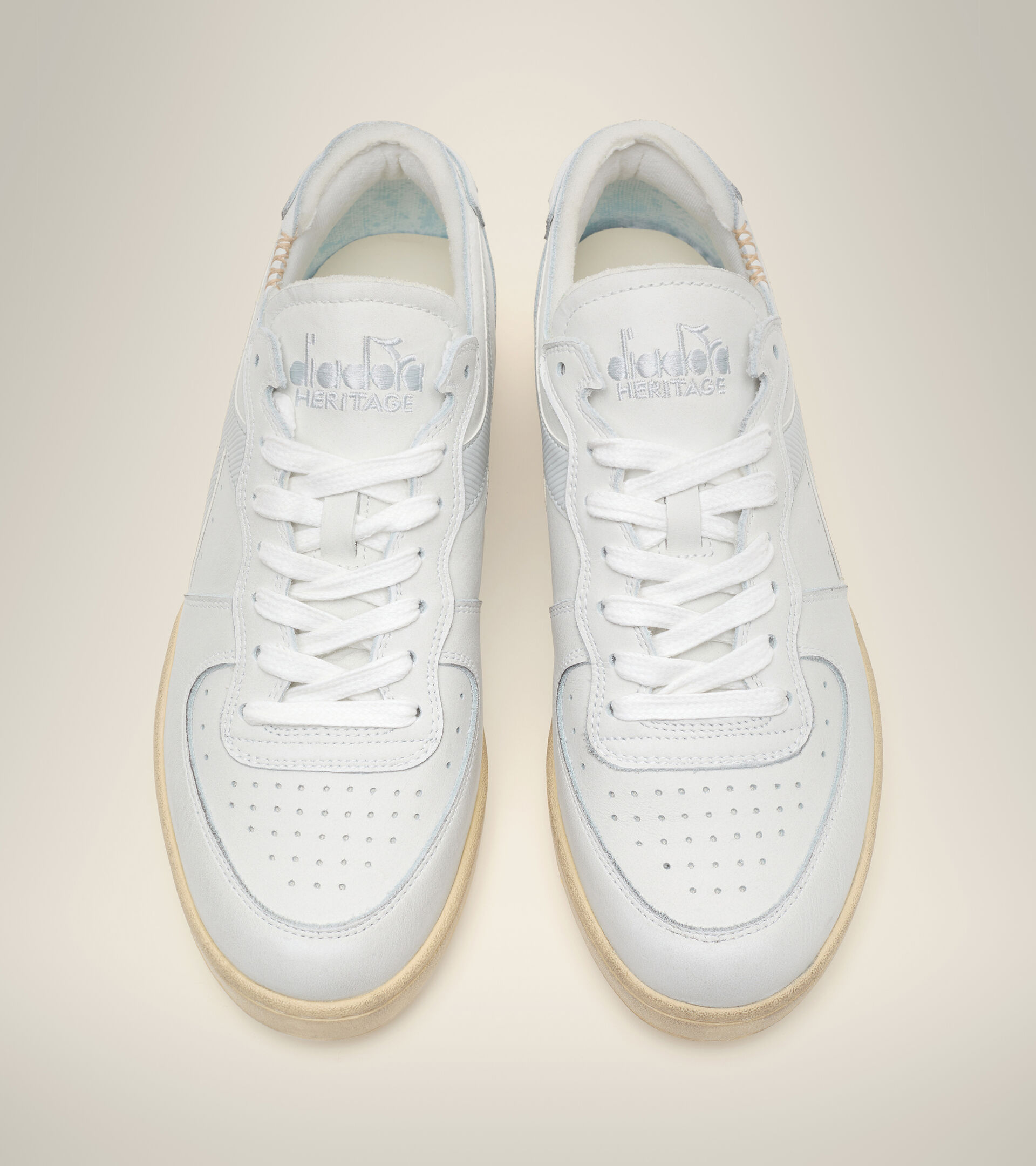Zapatilla Heritage - Unisex MI BASKET ROW CUT BLANCO/AZUL ALBA - Diadora