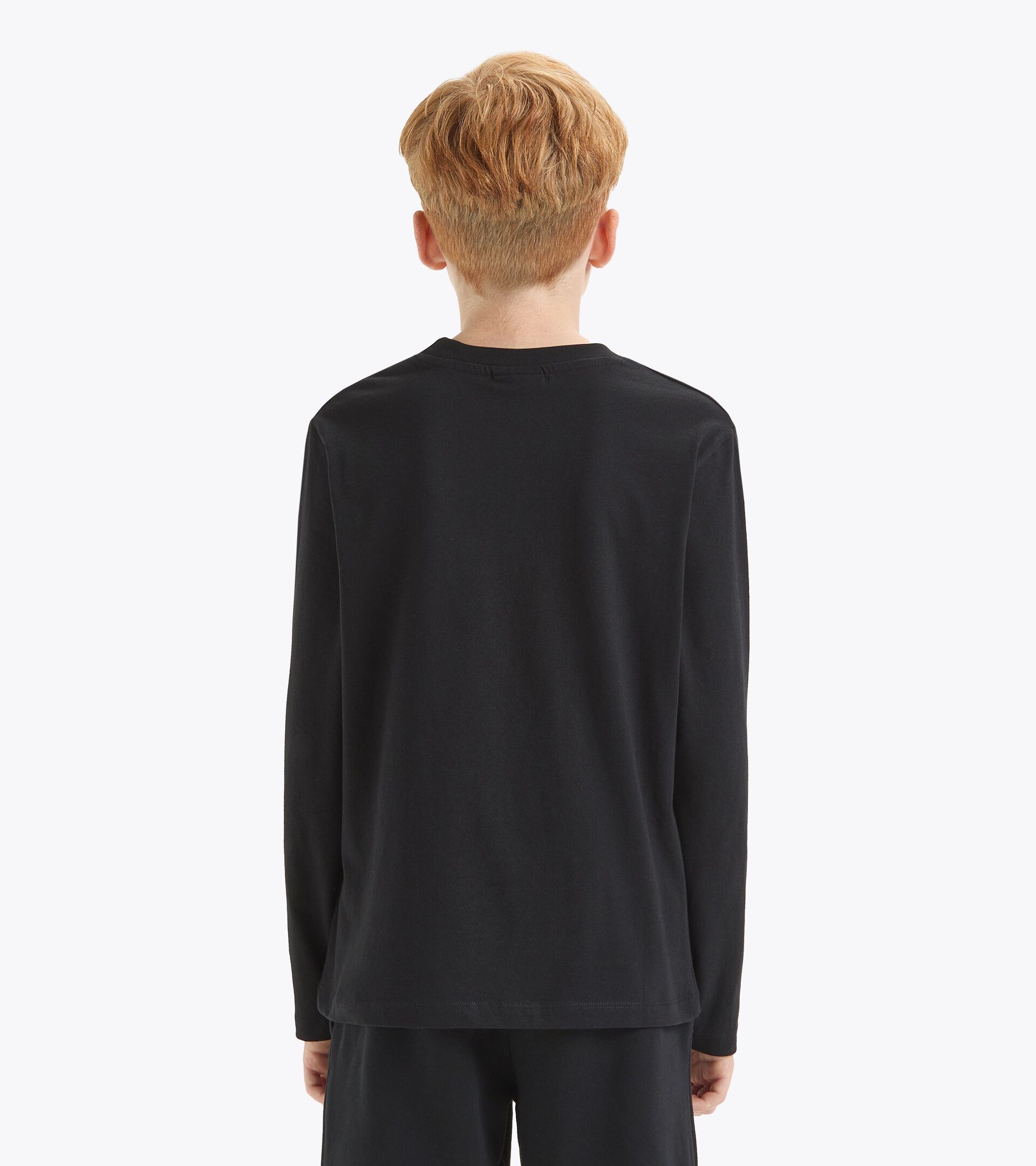 Long-sleeved shirt - Boy JB.T-SHIRT LS LOGO BOLD BLACK - Diadora