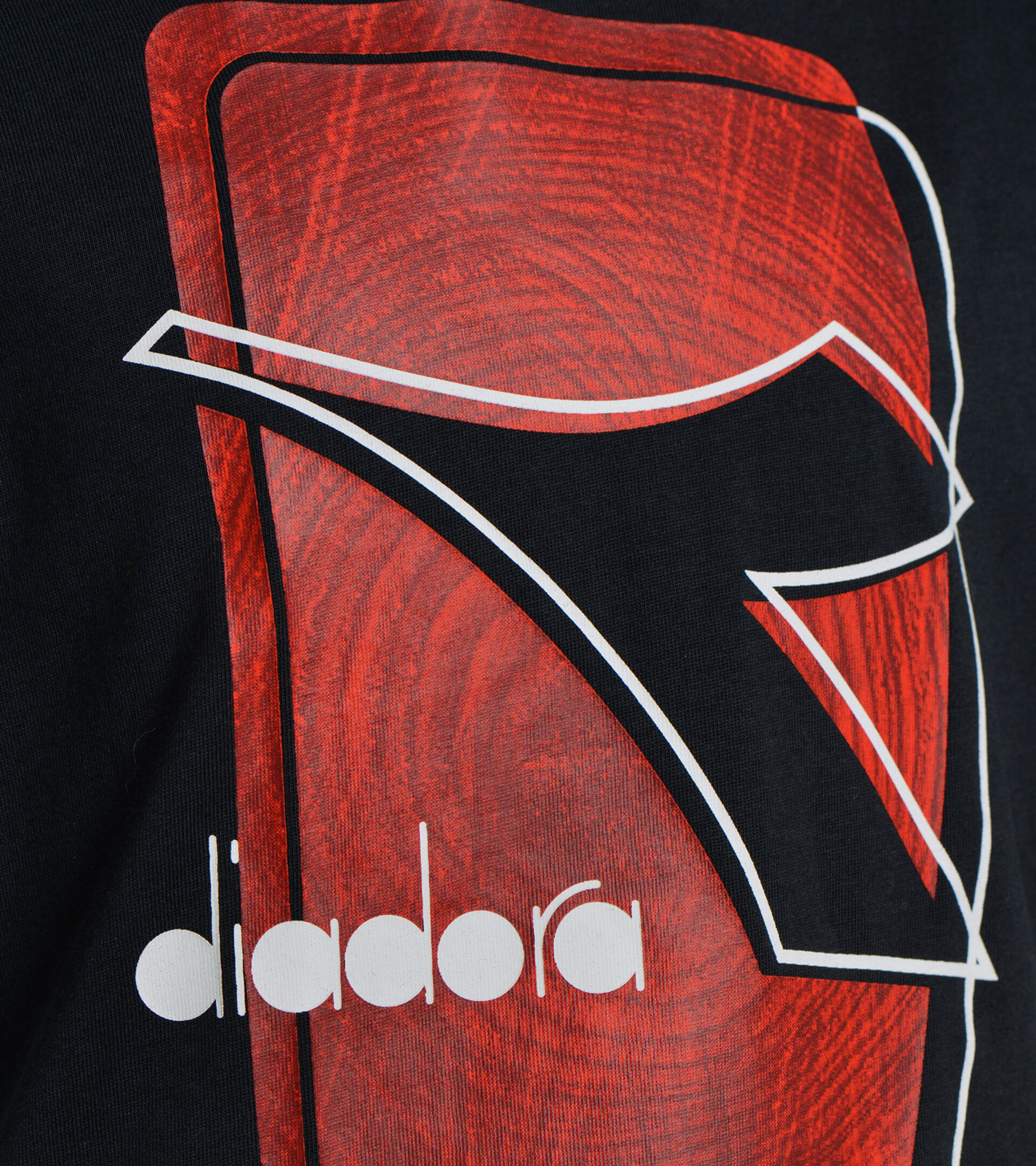 T-shirt with logo - Boys and girls JU. T-SHIRT SS ELEMENTS BLACK - Diadora