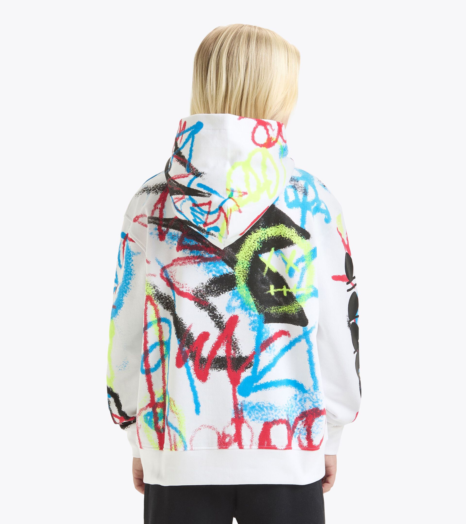 Hoodie - Graffiti-Print - Jungen JB. HOODIE GRAFFITI ANTIQUITAT WEISS - Diadora