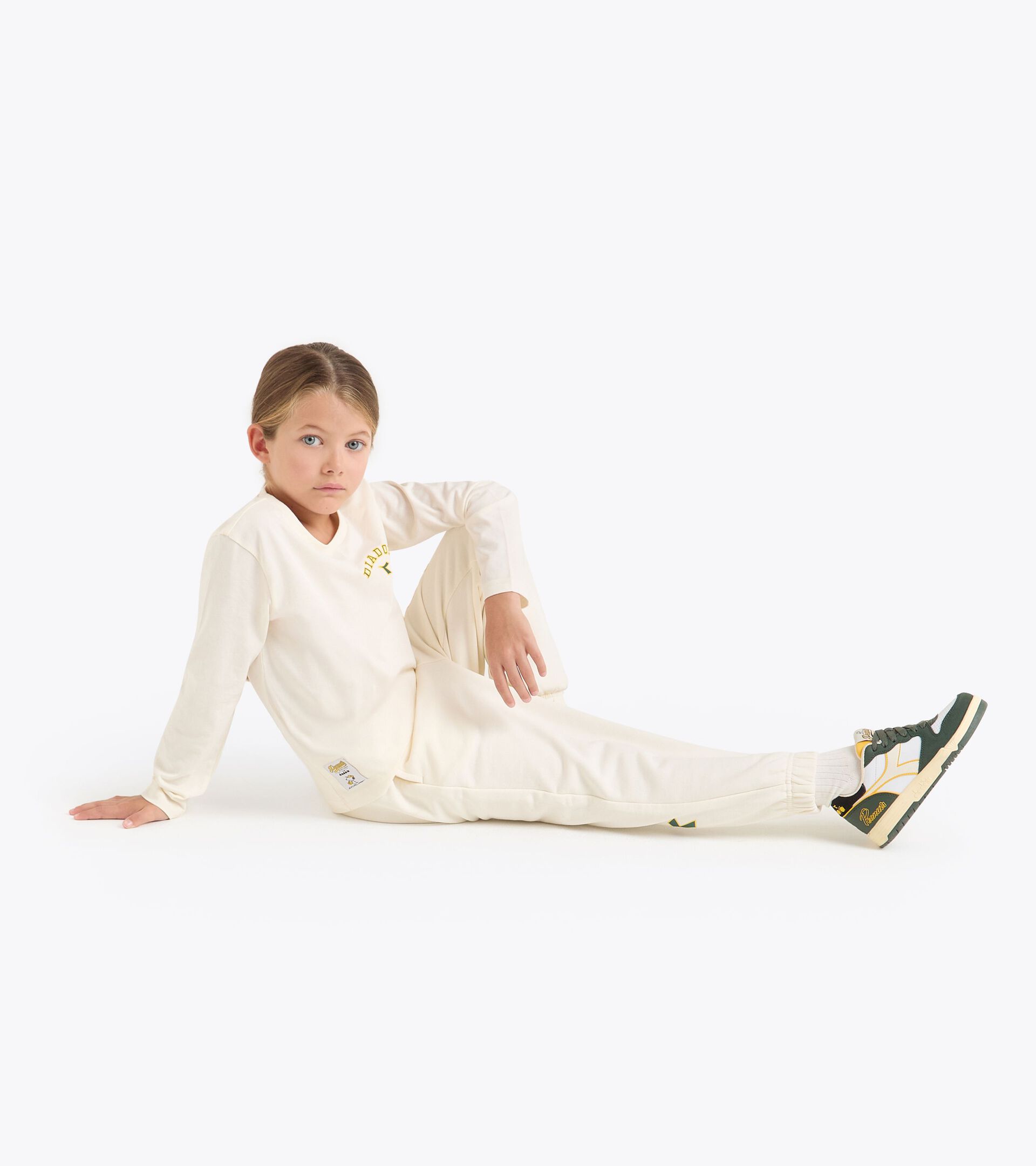 Peanuts college-style long sleeve t-shirt - Kids - All-gender
 JU. T-SHIRT LS PEANUTS GARDENIA WHITE - Diadora