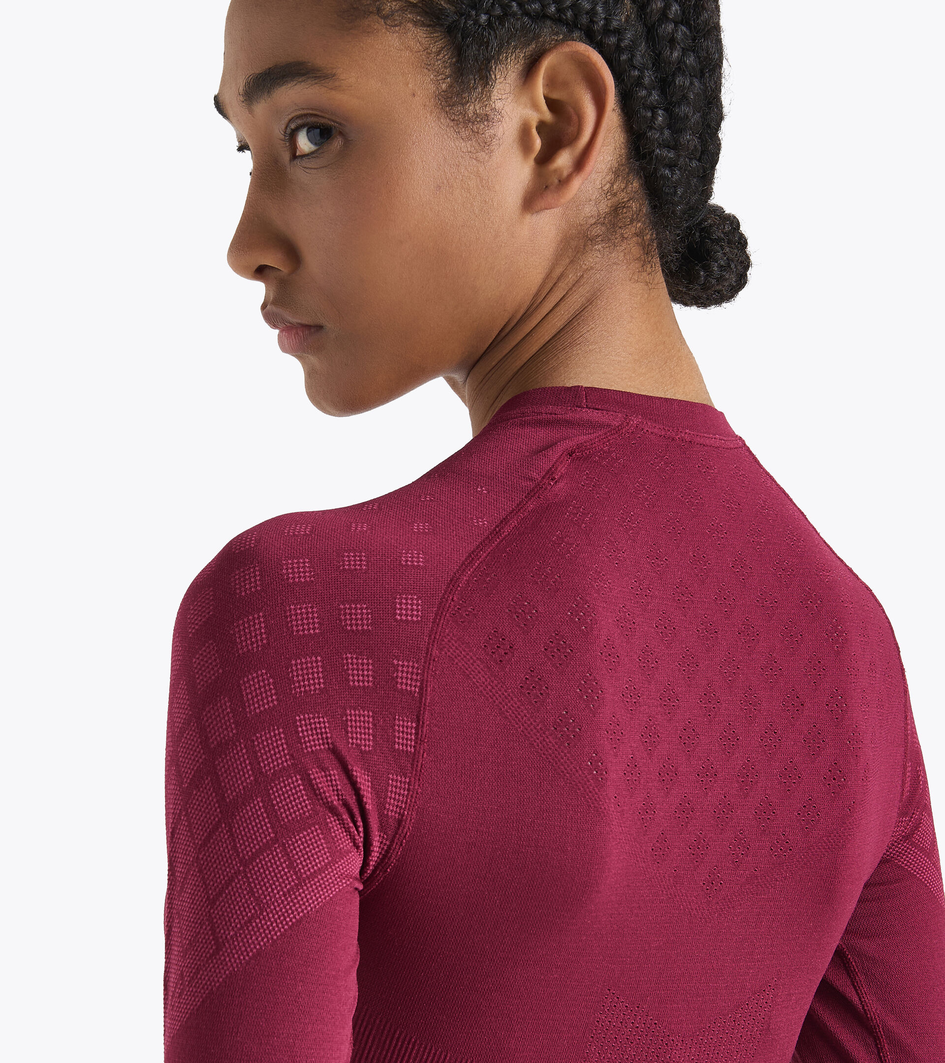 Long-sleeved training t-shirt - Women L. LS T-SHIRT ACT VIOLET RUBINE - Diadora