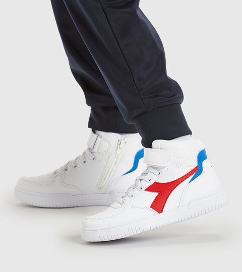 RAPTOR MID PS, WHITE/TOMATO RED Sports shoes - Kids 4-8 years RAPTOR MID PS WHITE/TOMATO RED - Diadora