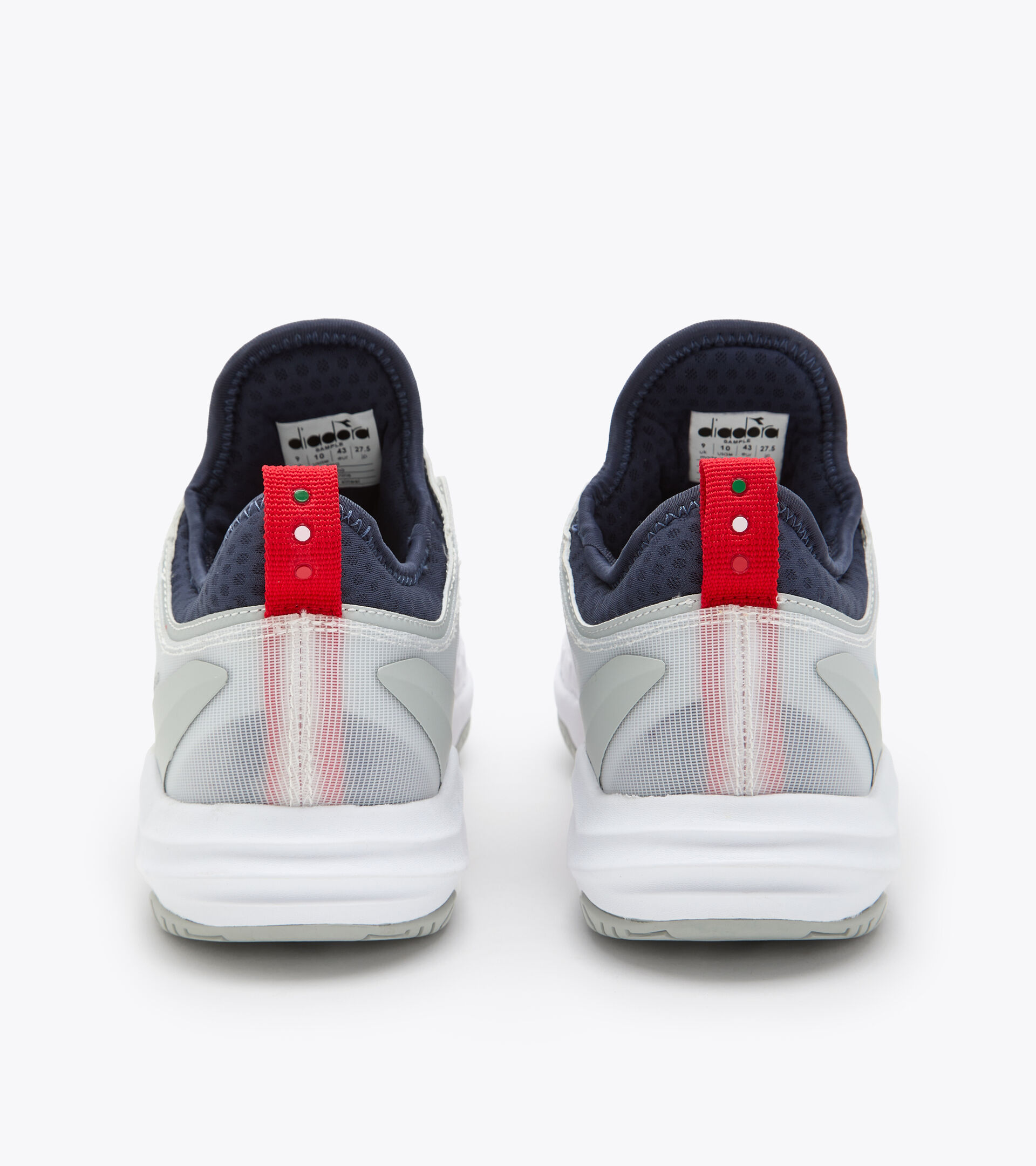 Tennis shoes for hard surfaces or clay - Men SPEED BLUSHIELD FLY 4 + AG WHITE/BLUE CORSAIR/FIERY RED - Diadora