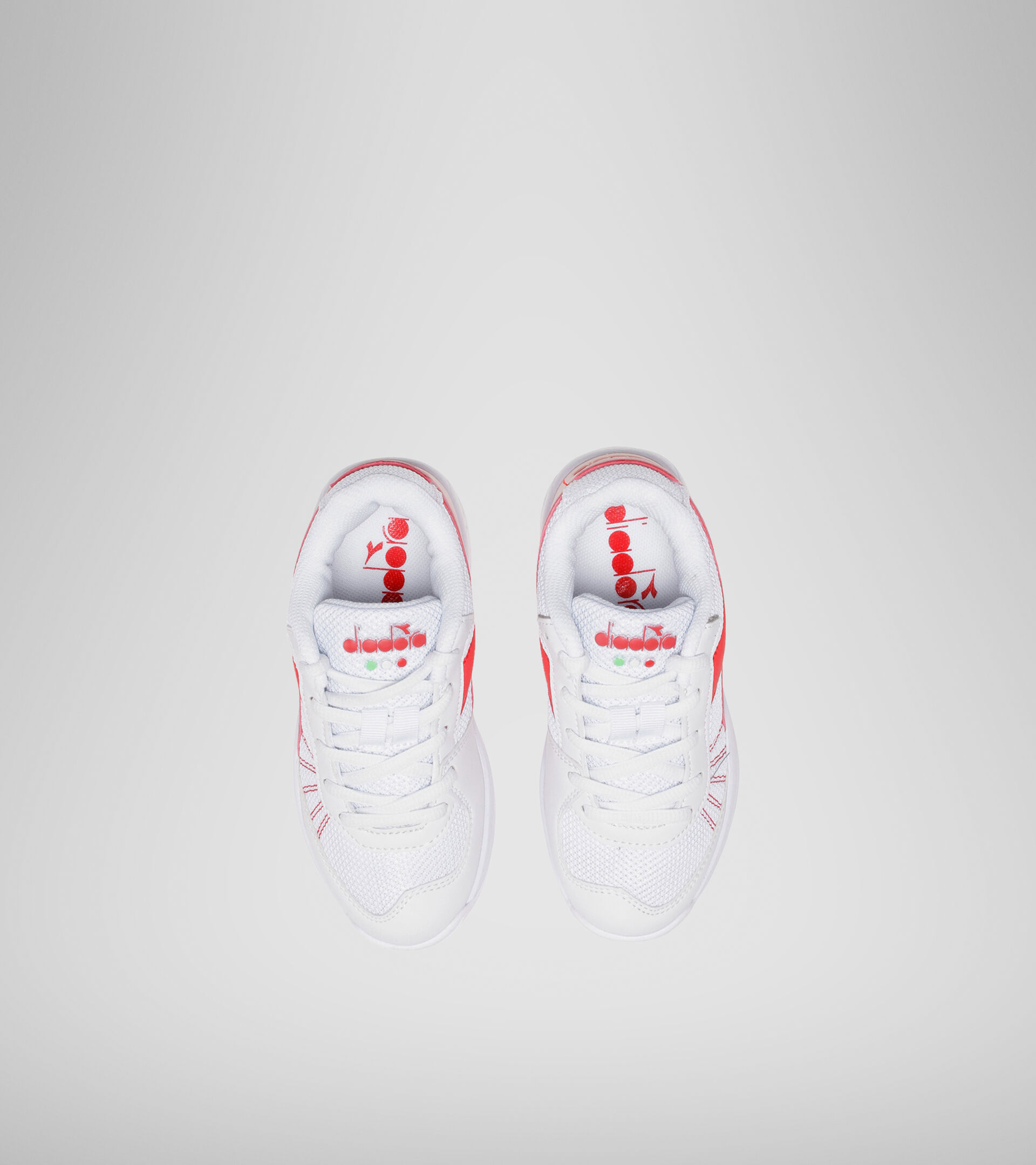 Clay and hard court tennis shoe - Unisex kids S. CHALLENGE 3 JR WHITE/LIVELY HIBISCUS RED - Diadora