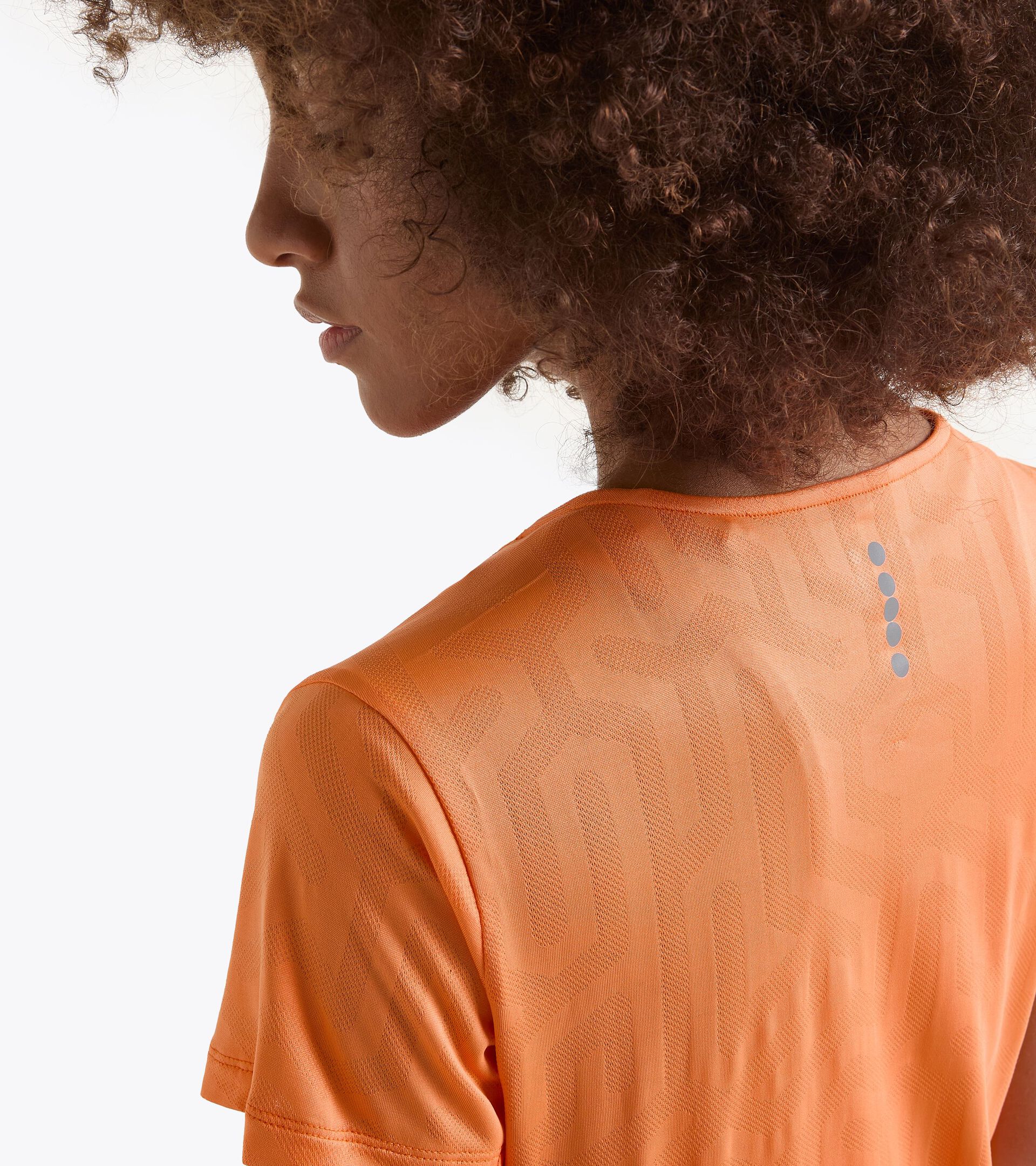 Running t-shirt - Coolcore light fabric - Women’s L. SUPER LIGHT SS T-SHIRT ORANGE NECTARINE - Diadora