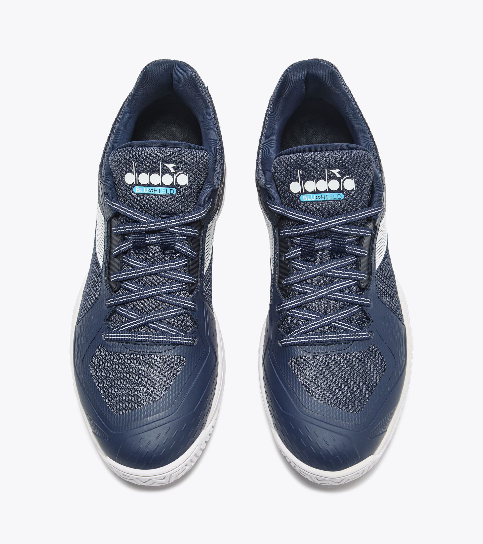 Zapatilla de tenis para superficies duras o de tierra batida - Protecci&oacute;n y amortiguaci&oacute;n - Hombre BLUSHIELD TORNEO 3 AG NEGRO IRIS/BLANCO - Diadora