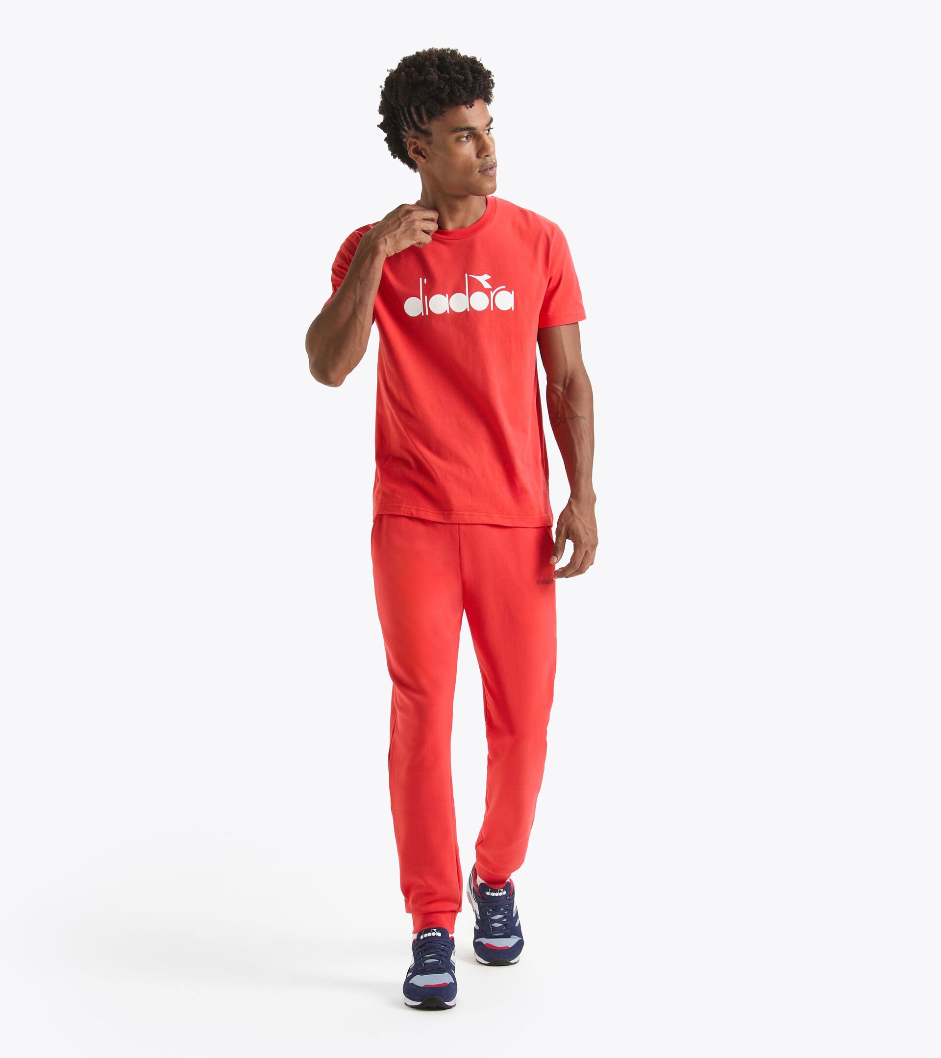 Sporty sweatpants - Made in Italy - Gender Neutral PANTS LOGO BITTERSWEET RED - Diadora