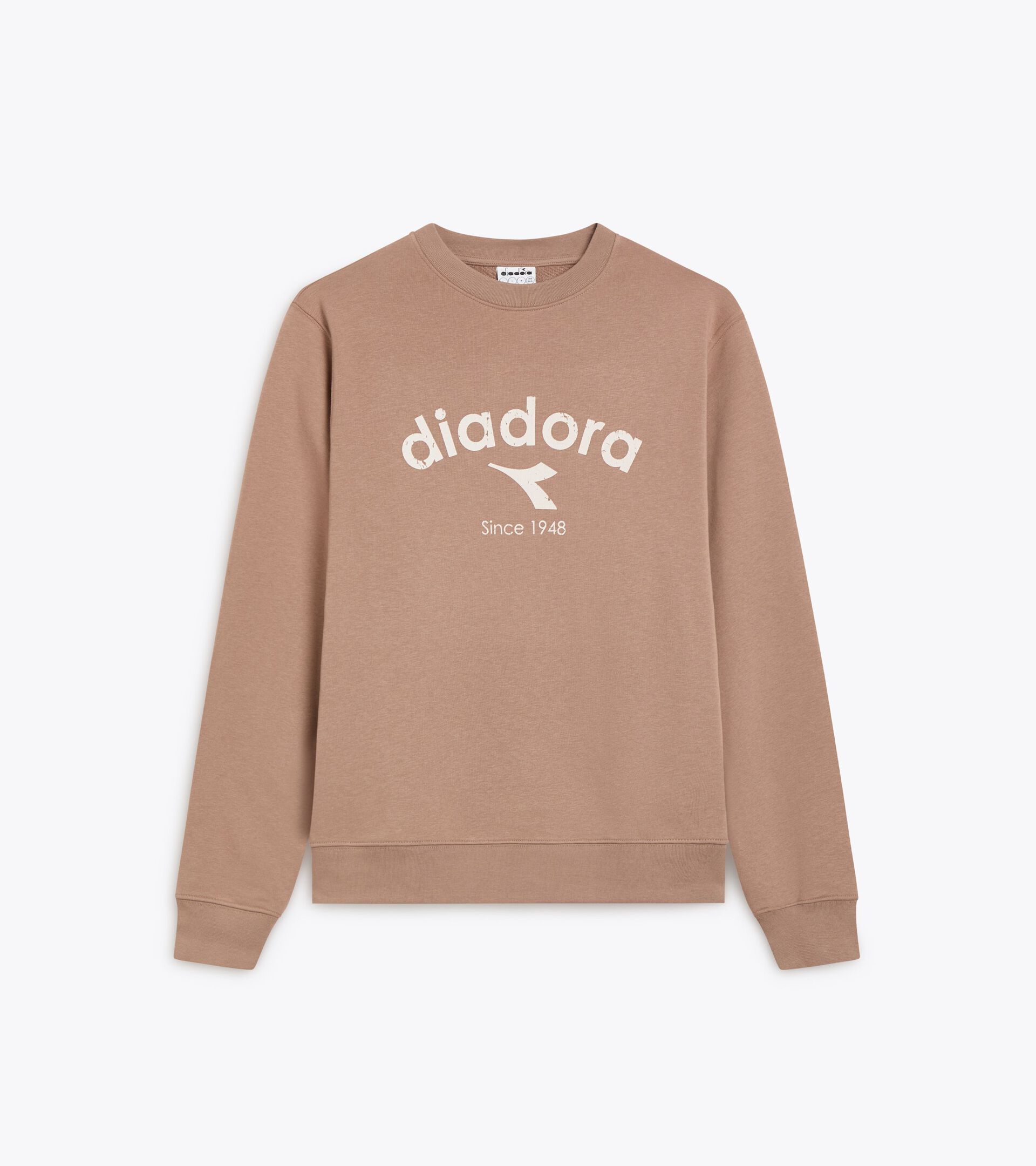 Crewneck sweatshirt - Gender Neutral
 SWEATSHIRT CREW ATHL. LOGO LIGHT BROWN HAZELNUT - Diadora