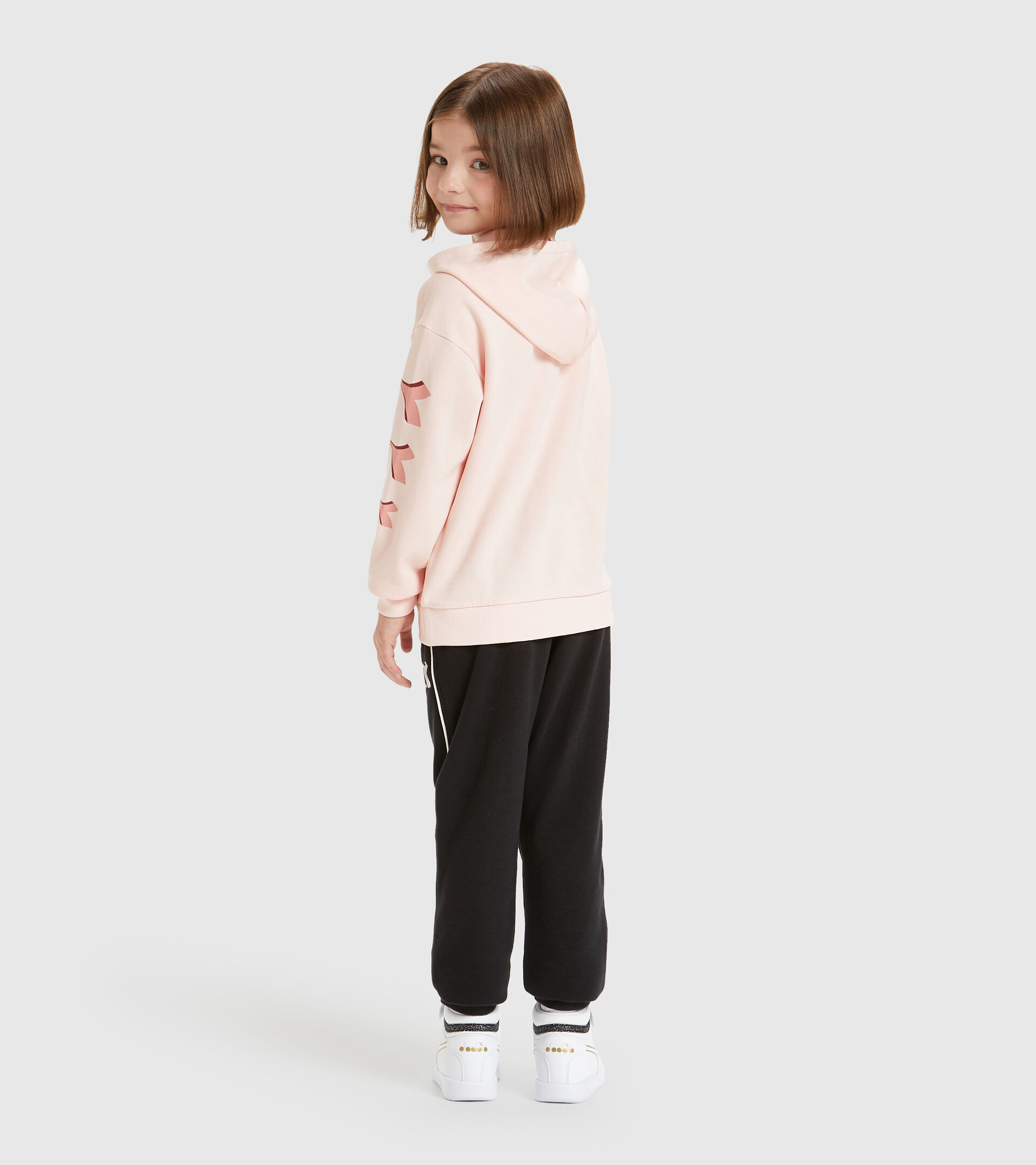 Apparel Sport BAMBINO JU.HD FZ TRACKSUIT CUBIC VEILED PINK Diadora