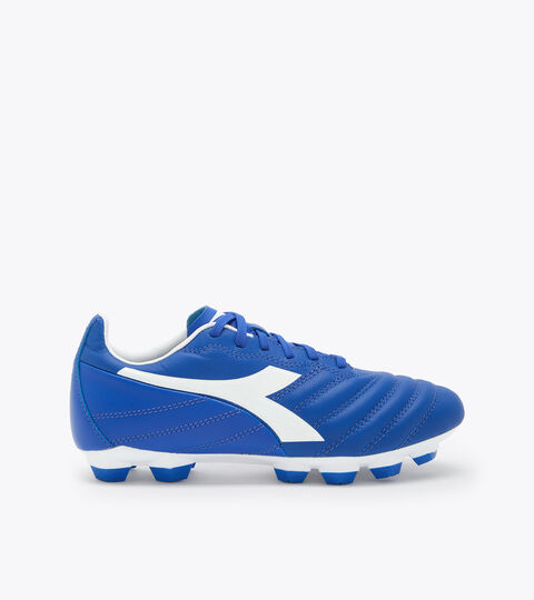 Bota de fútbol - Junior BRASIL ELITE 2 LT LPU Y AZUL REAL/BLANCO VIVO - Diadora