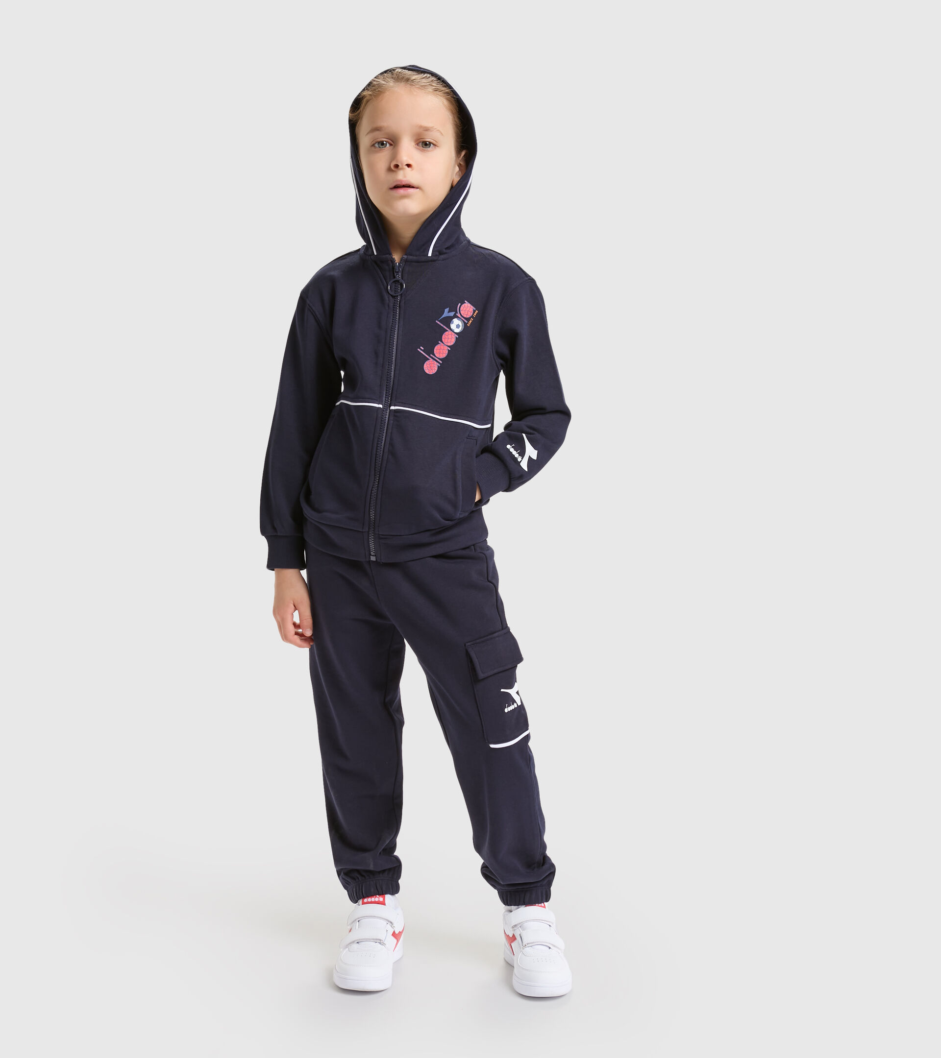 Chándal deportivo de algodón - Niños y adolescentes JB.TRACKSUIT HD FZ DIADORA FC AZUL CHAQUETON - Diadora