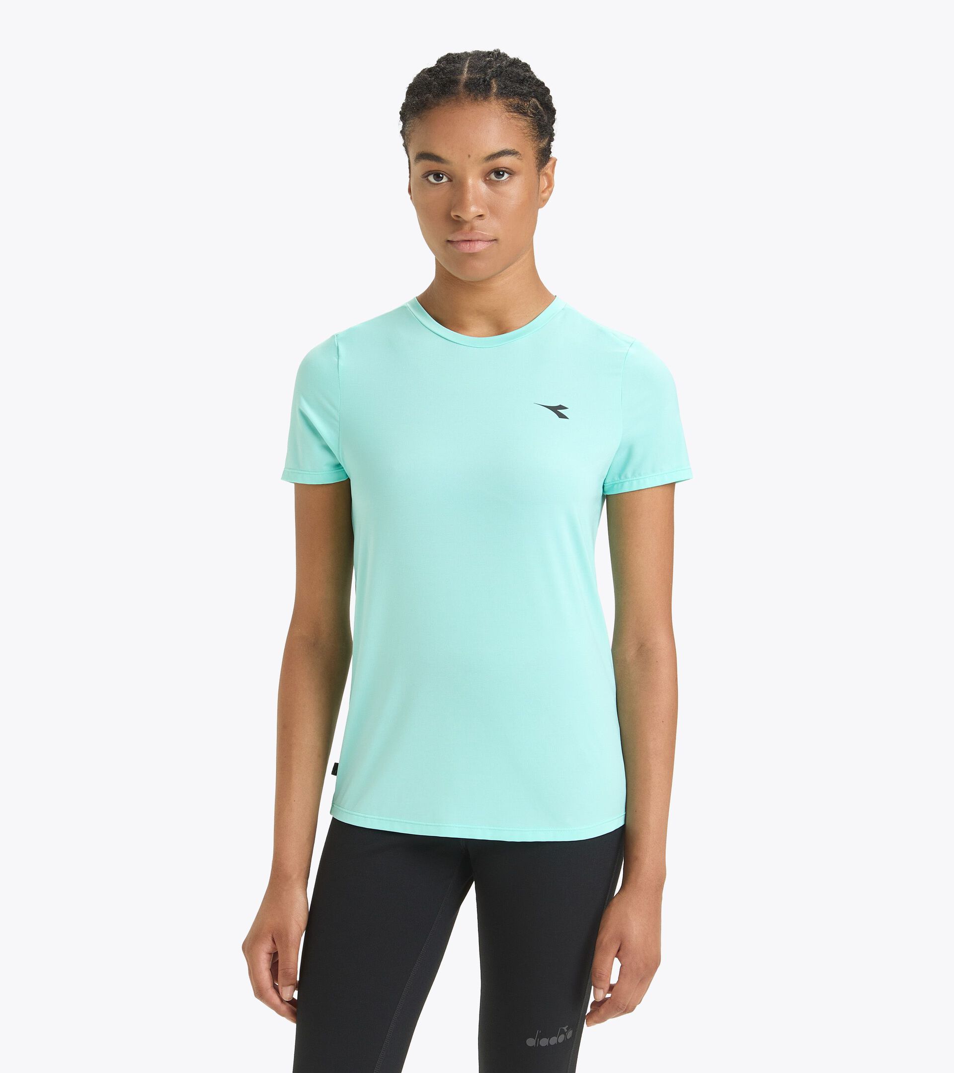 Camiseta técnica de running - Mujer L. SS T-SHIRT TECH AZUL ARUBA - Diadora