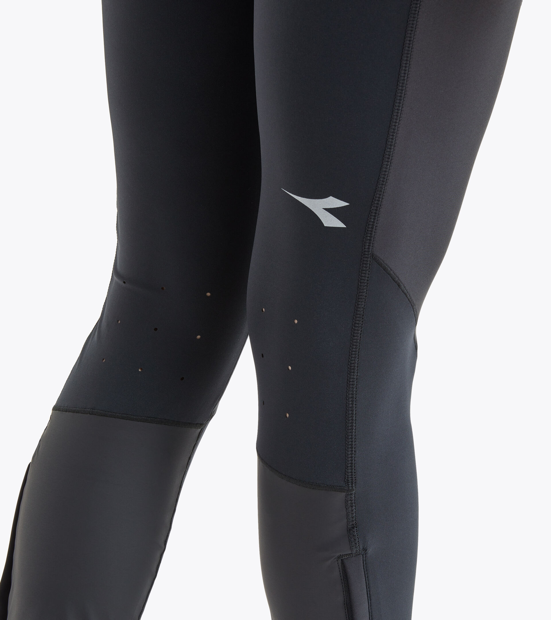 Running leggings - Women L. WINTER RUNNING TIGHTS BE ONE BLACK - Diadora