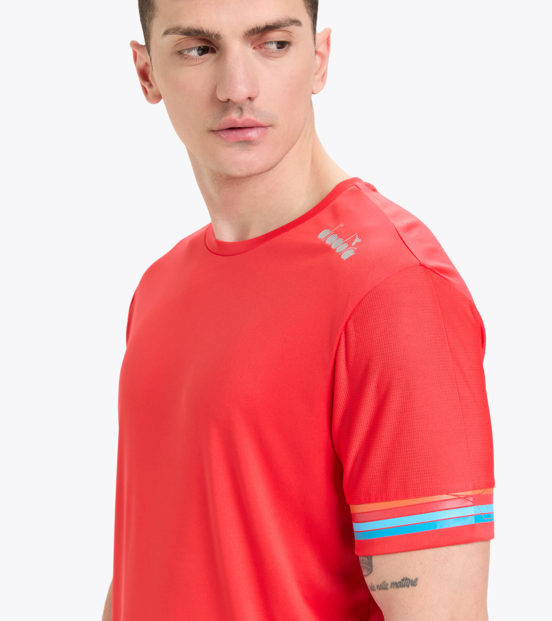Short-sleeved running T-shirt - Men SS CORE TEE FER.RED ITALY - Diadora