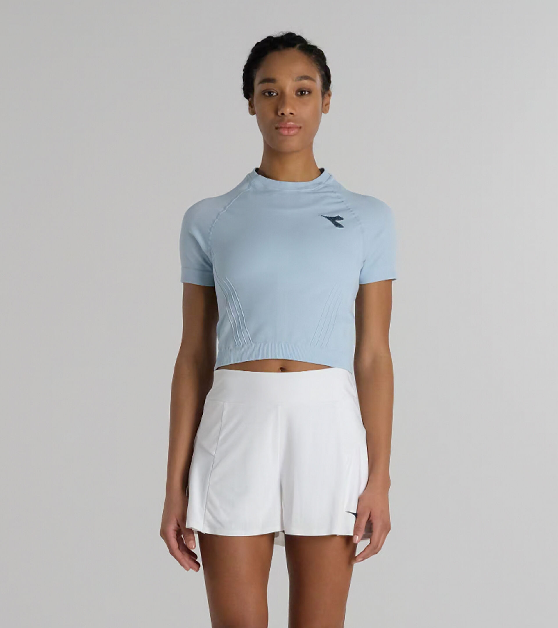 Top técnico ceñido y termorregulador - Tenis - Mujer L. TOP ICON STRATOUNO AZUL CORYDALIS - Diadora