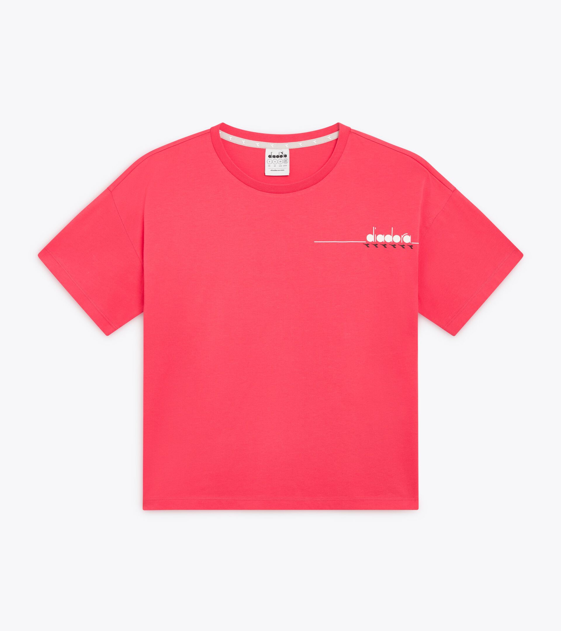 Cotton t-shirt - Comfort fit  - Women’s L. T-SHIRT SS II ESS. SPORTS TOMATO - Diadora