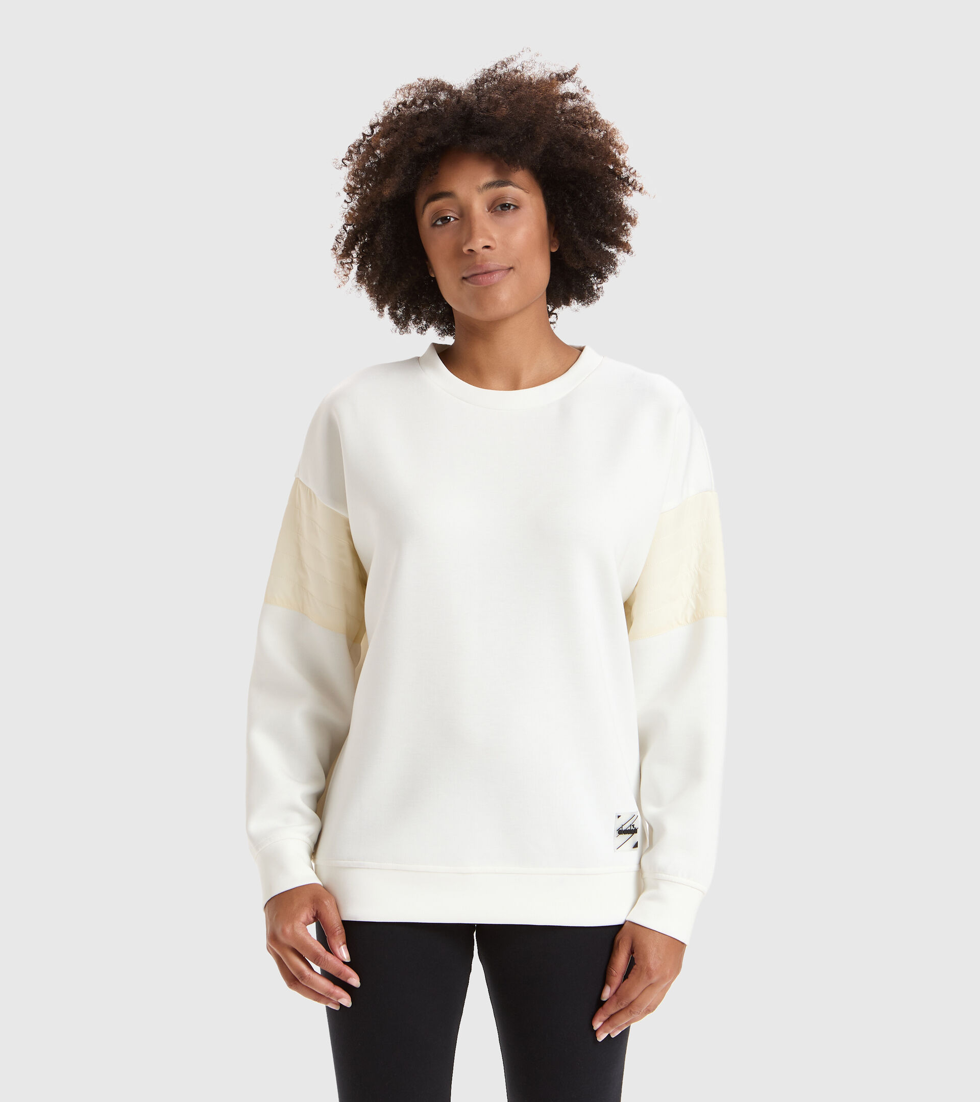 Crew-neck sweatshirt - Women L. SWEATSHIRT CREW URBANITY WHITE - Diadora