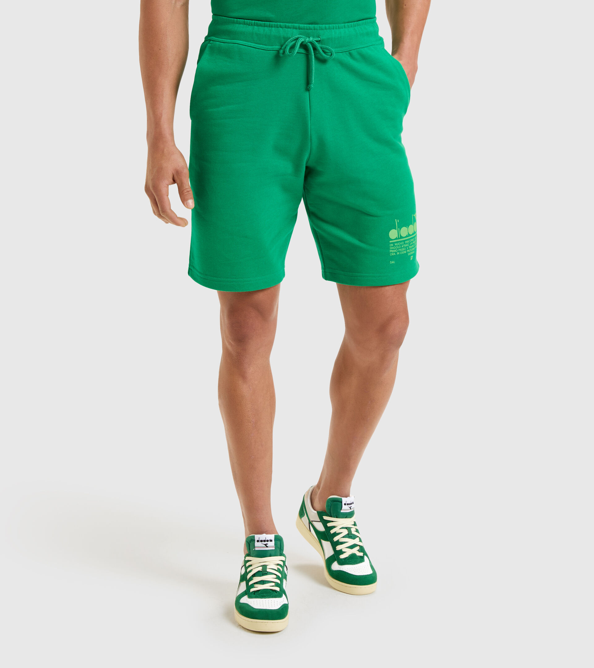 Cotton shorts - Unisex BERMUDA MANIFESTO JOLLY GREEN - Diadora