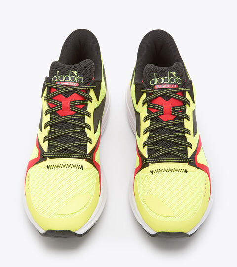 MYTHOS BLUSHIELD 8 VORTICE, AMARILLO FL DD/NGR/RJO INTENSO Zapatillas de running - Hombre MYTHOS BLUSHIELD 8 VORTICE AMARILLO FL DD/NGR/RJO INTENSO - Diadora