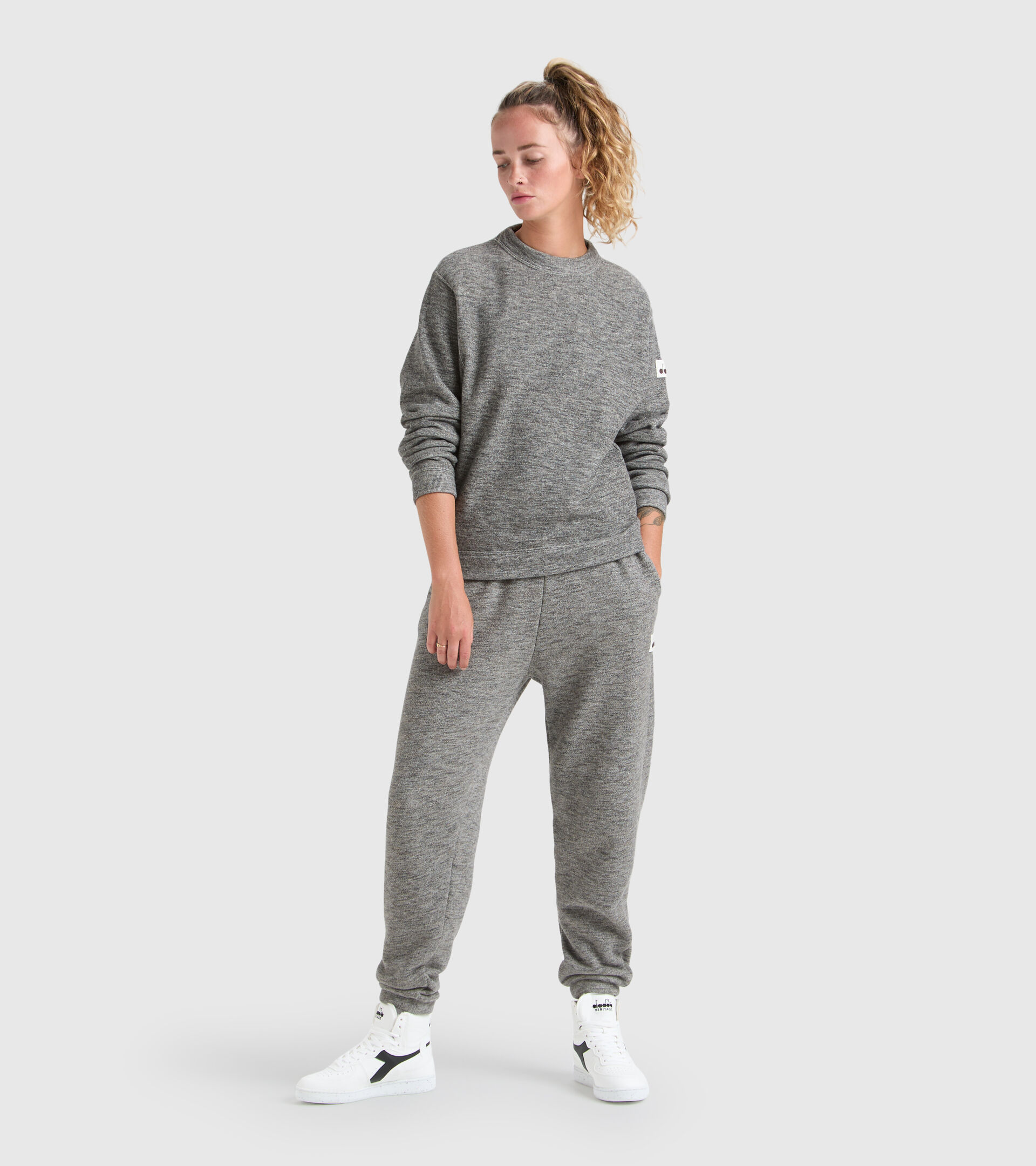 Sporthose - Damen L. PANT MANIFESTO 2030 TURKE KOFFEE BRAUN MELANGE - Diadora