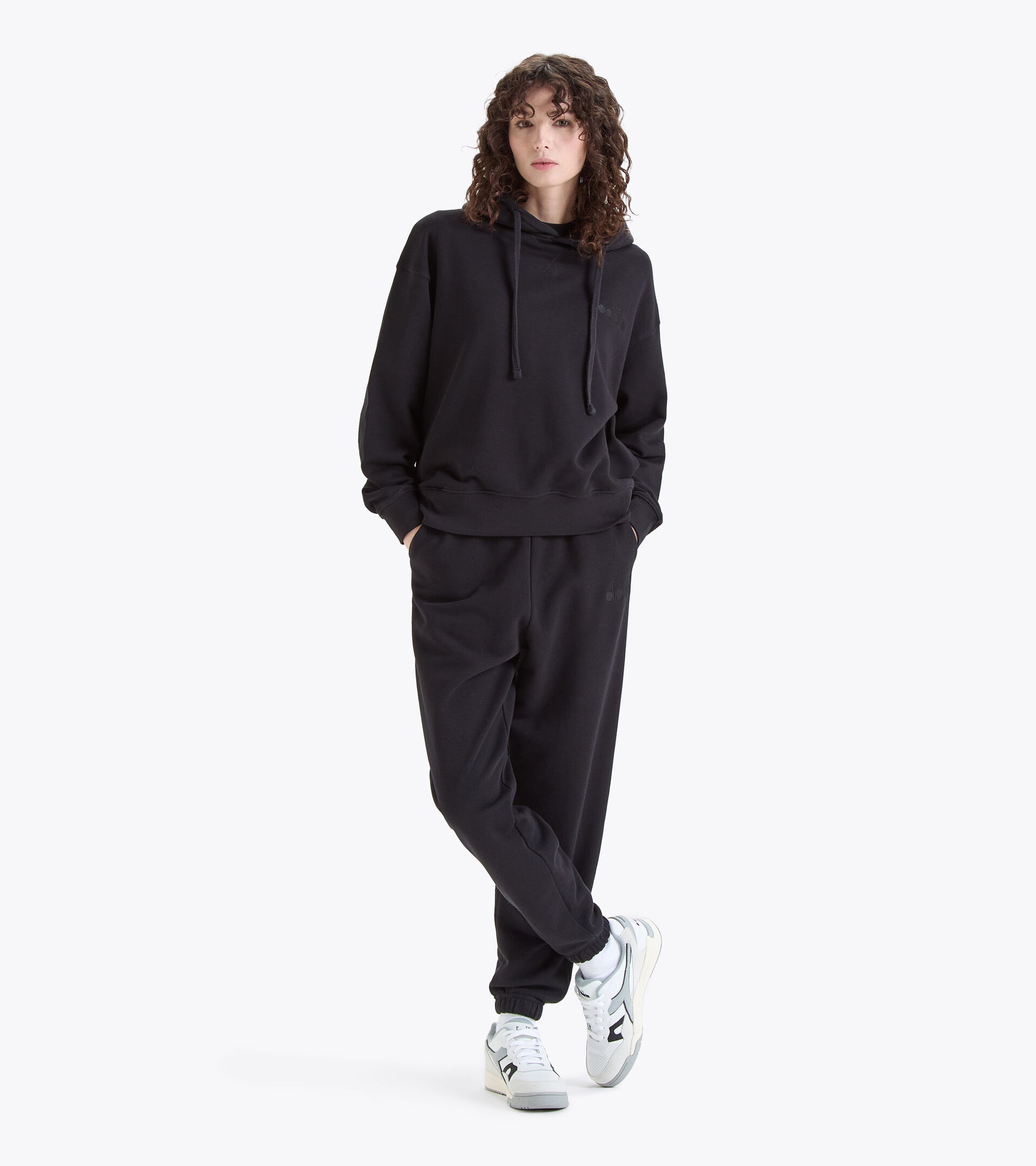 Cotton hoodie - Gender neutral HOODIE SPW LOGO BLACK - Diadora