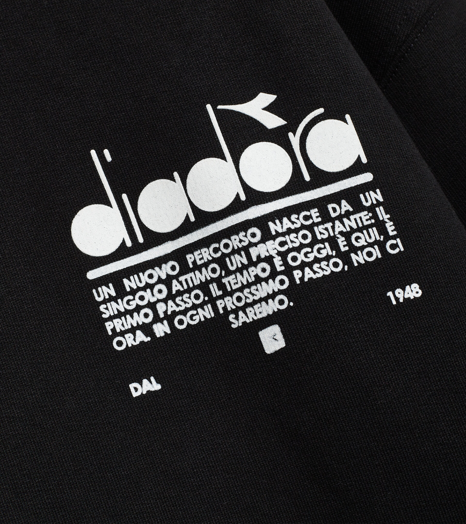 Cotton sweatshirt - Unisex SWEATSHIRT CREW MANIFESTO BLACK - Diadora