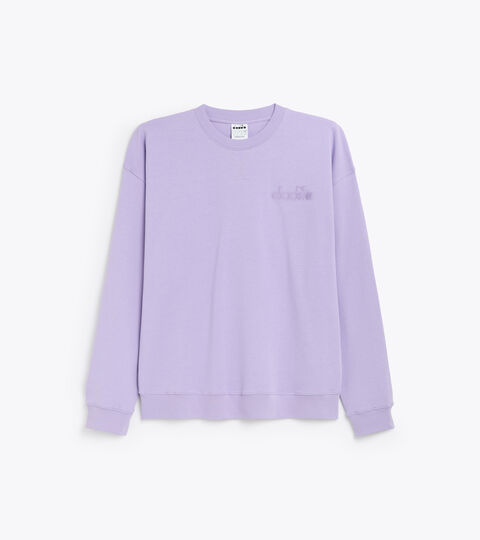 SWEATSHIRT CREW SPW LOGO, PURPLE ROSE Cotton sweatshirt - Gender neutral SWEATSHIRT CREW SPW LOGO PURPLE ROSE - Diadora