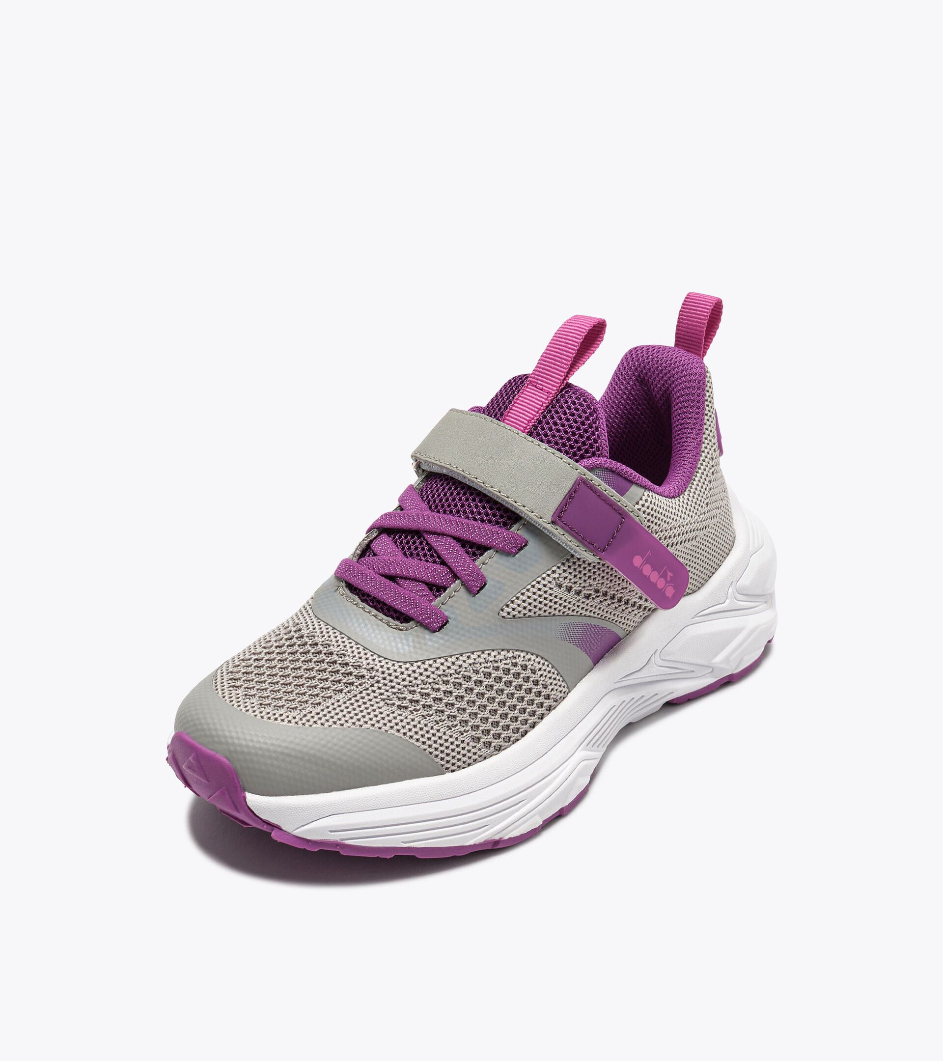 Chaussures de running - Syst&egrave;me &agrave; double la&ccedil;age - Junior
 SNIPE 4 JR SILVER DD/BYZANTIUM - Diadora