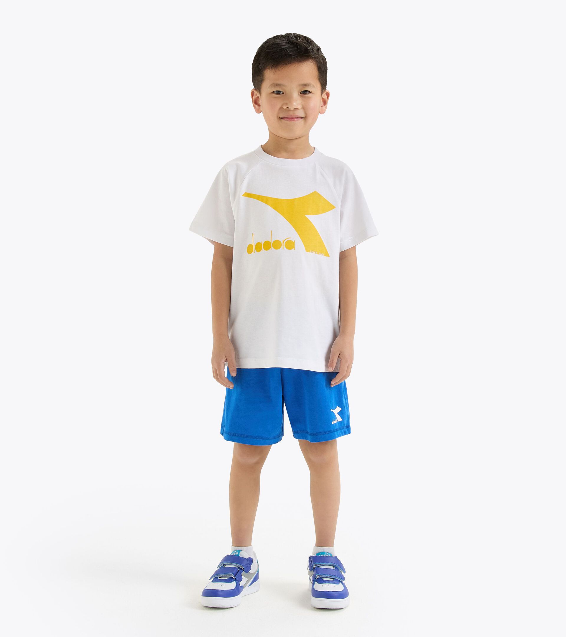 Set sportivo - T-shirt e pantaloncini - Unisex - Ragazzi/e JU. SET SS CORE BIANCO OTTICO - Diadora