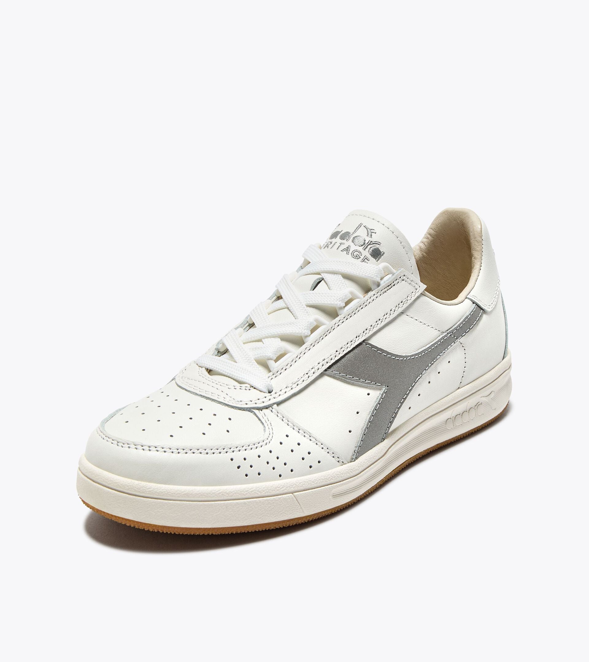 Made in Italy Heritage shoe - All-Gender B.ELITE '84 ITALIA WHITE/SILVER - Diadora