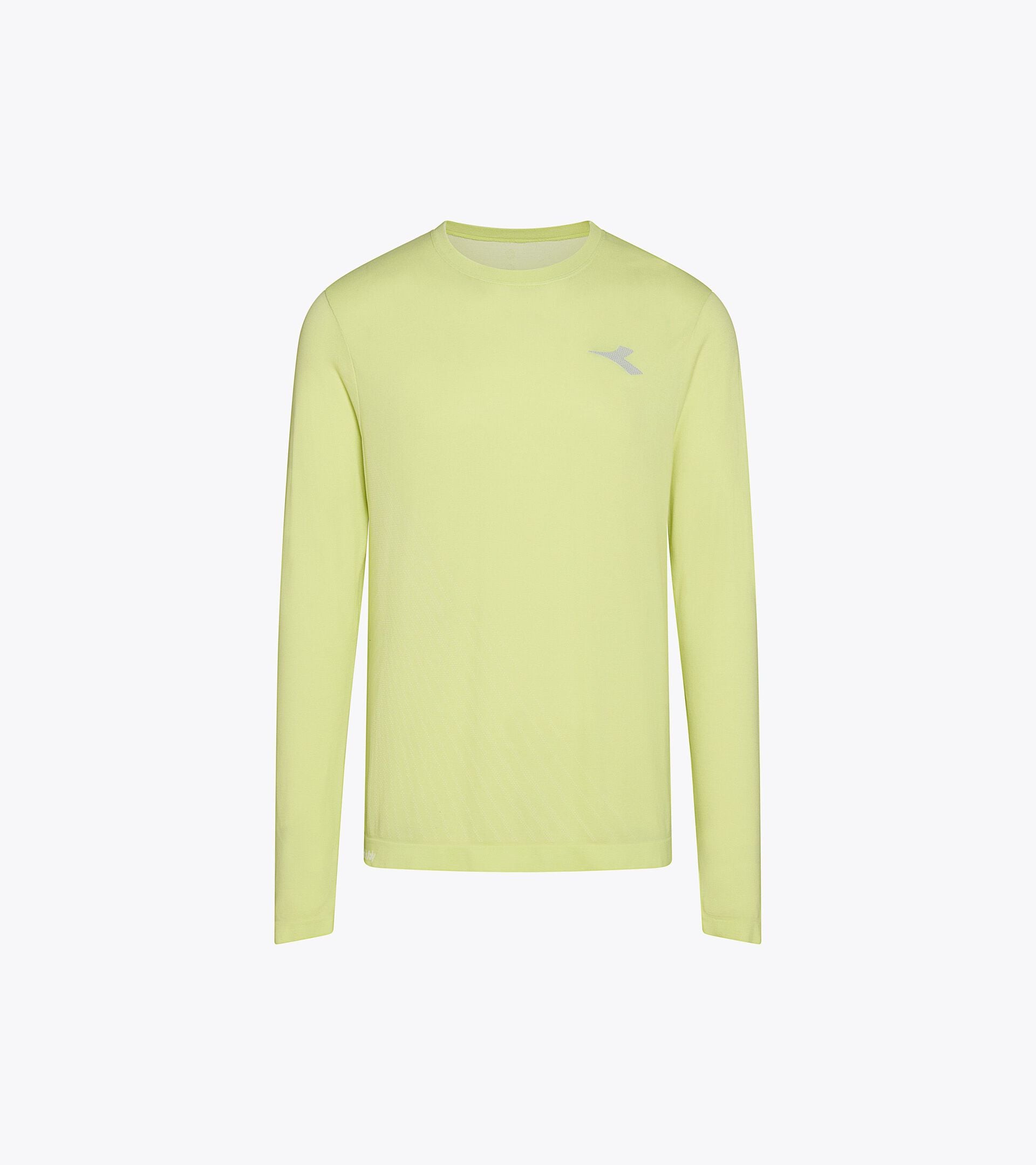 Long-Sleeve Thermoregulating Technical T-shirt - STRATOUNO Running - Men&rsquo;s LS T-SHIRT STRATOUNO WILD LIME GREEN - Diadora