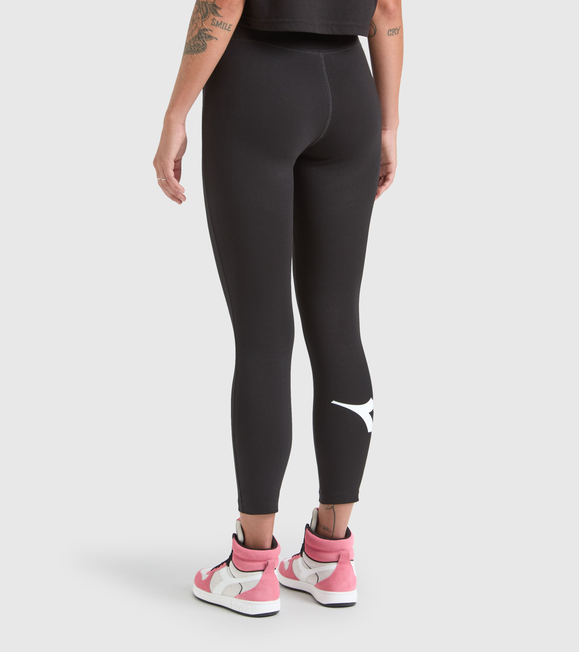 Stretch cotton leggings - Women’s L. LEGGINGS MANIFESTO BLACK - Diadora