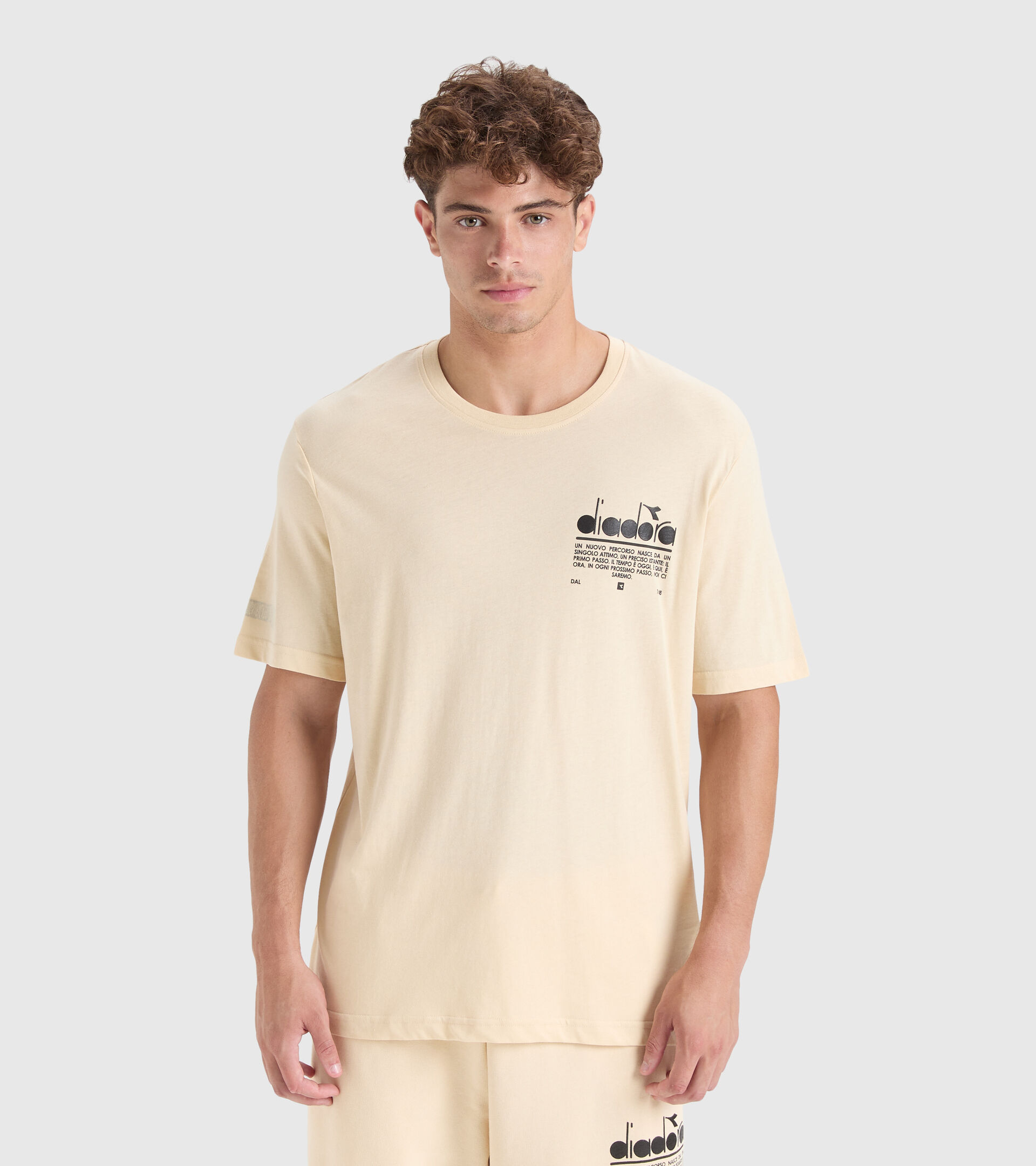 Cotton T-shirt - Unisex T-SHIRT SS MANIFESTO NAVAJO BEIGE - Diadora