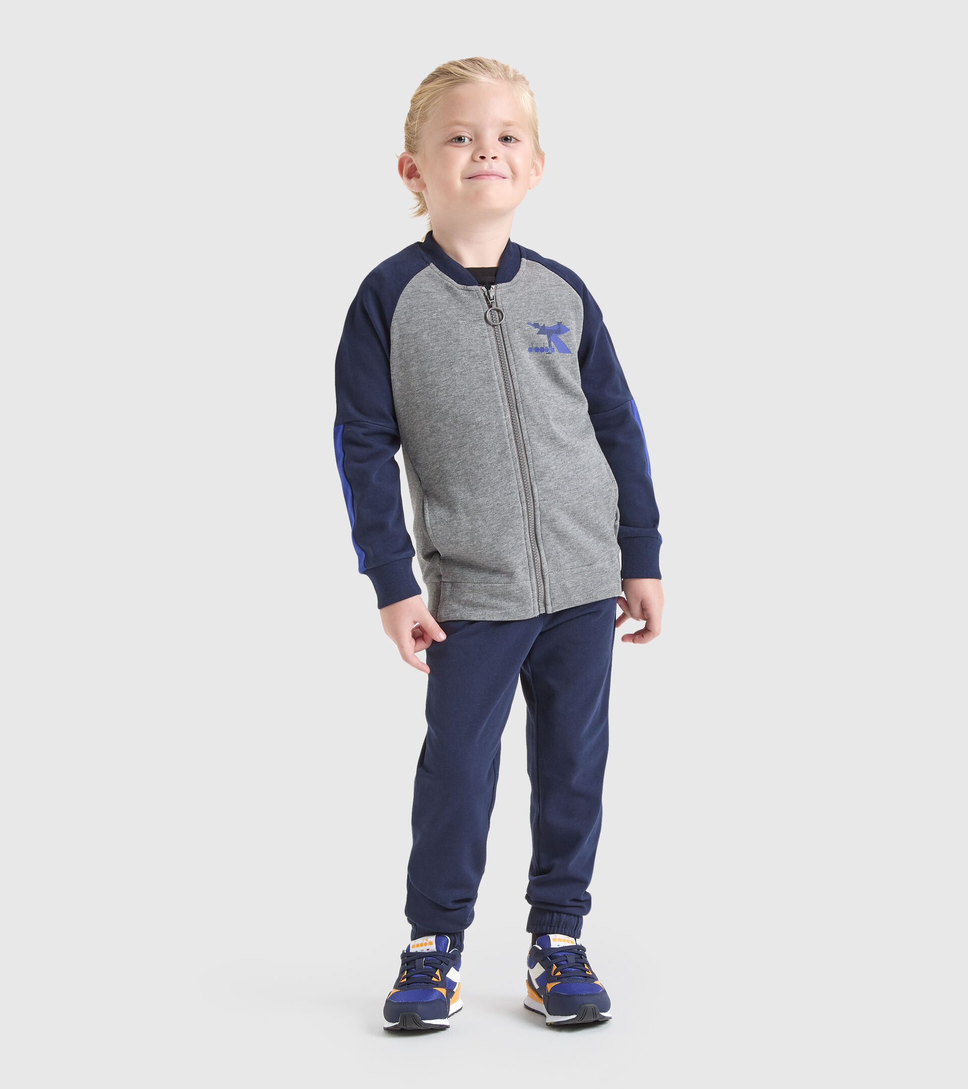 Trainingsanzug - Jungen JB. TRACKSUIT FZ TWISTER MARINEBLAU - Diadora