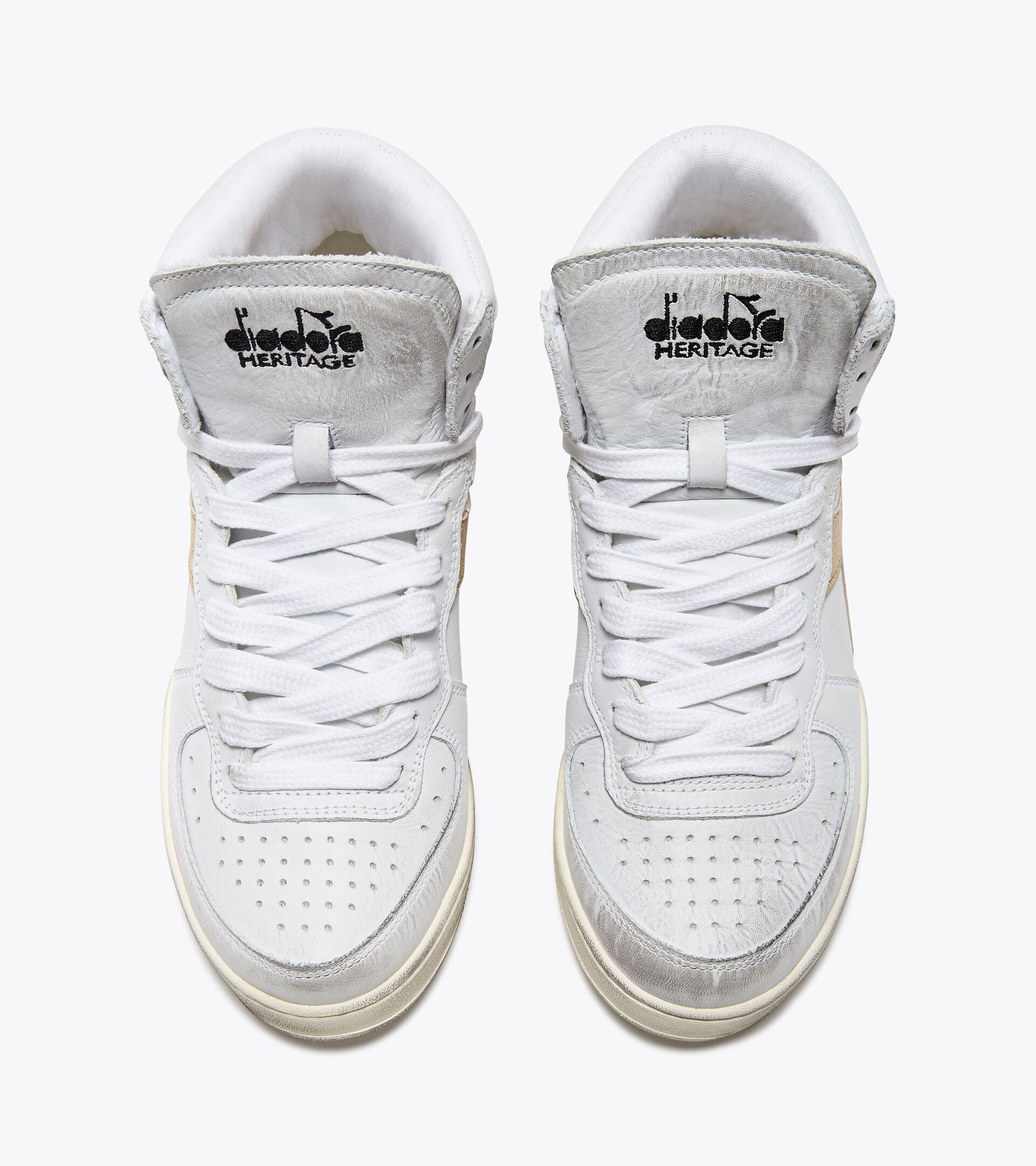 Heritage shoe - Women MI BASKET USED W WHITE/GOLD - Diadora