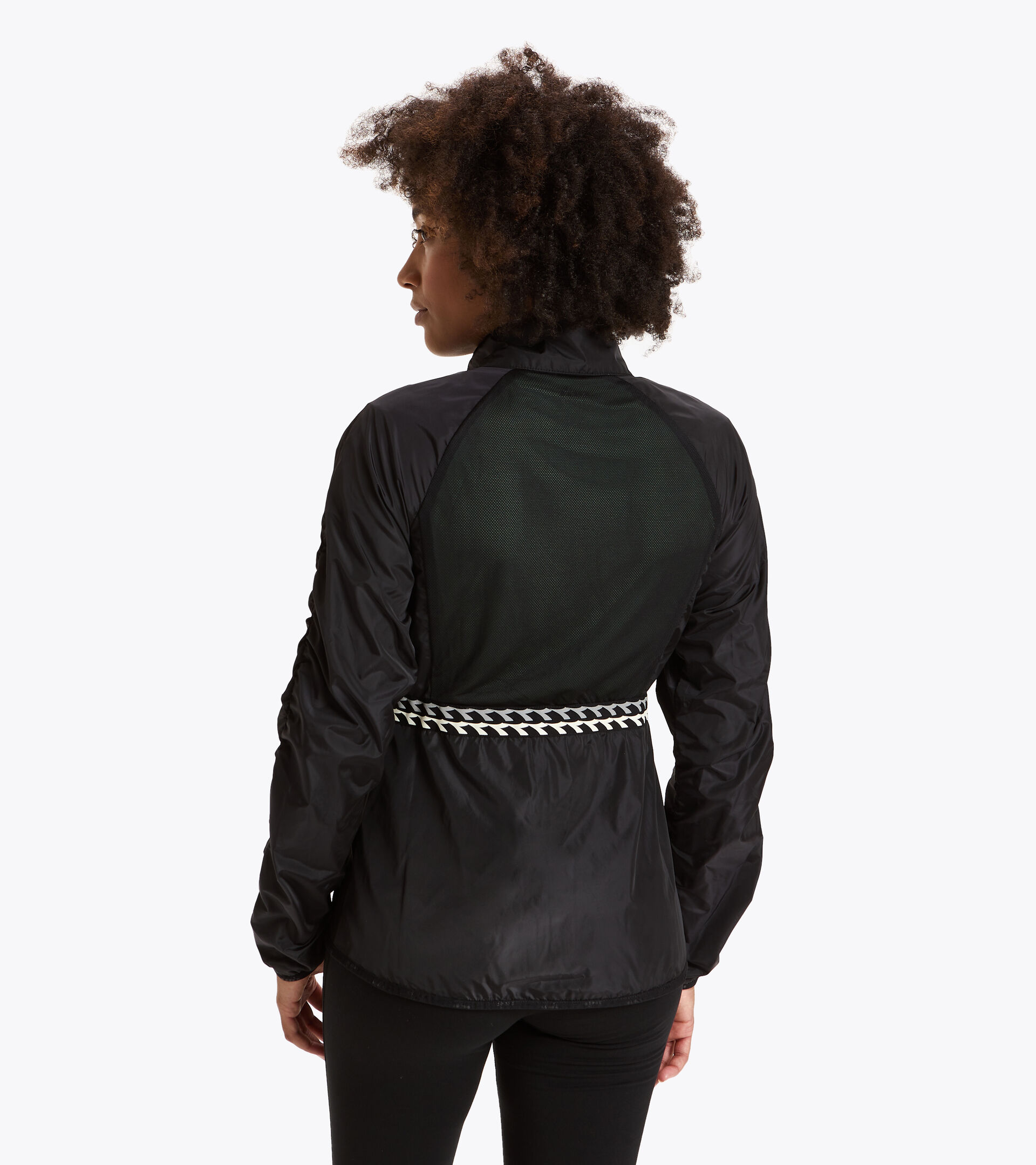 Running windproof jacket - Women L. WINDBREAKER JACKET BLACK - Diadora