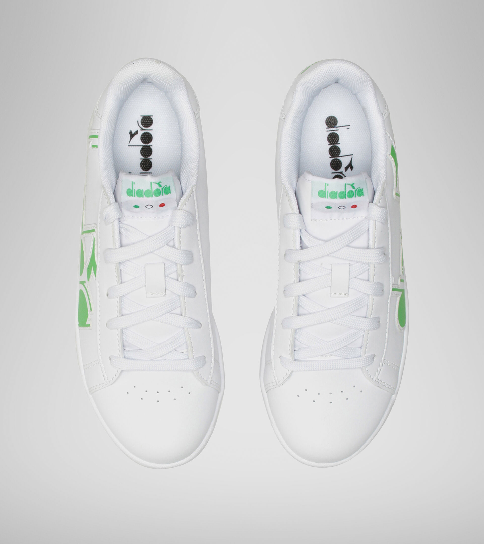 Sports shoe - Unisex kids GAME P BOLDER GS WHITE/GREEN EVIDENCE - Diadora