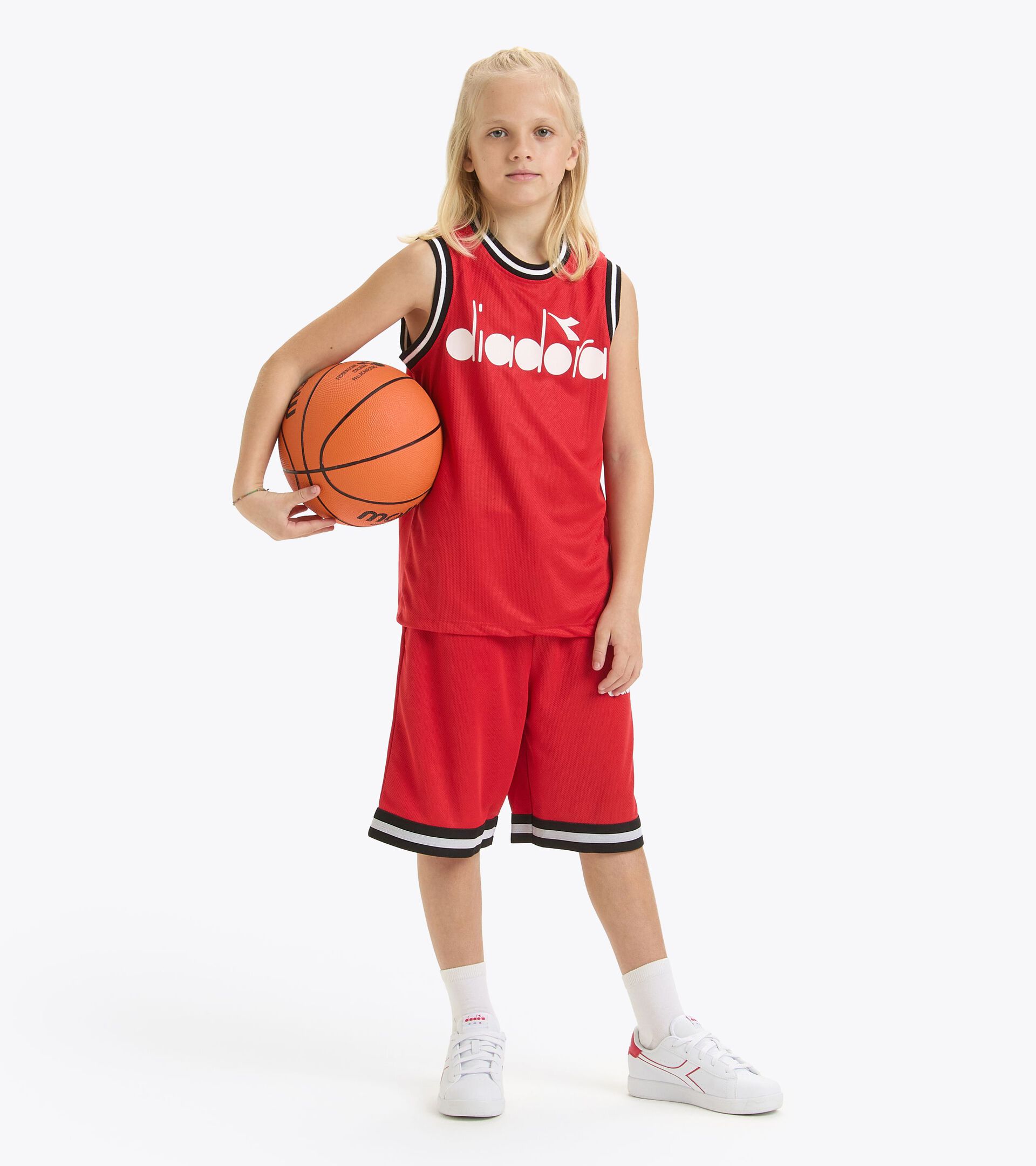 Camiseta sin mangas deportiva de malla - Niño JB. TANK BASKETBALL ROJO PAPRIKA - Diadora