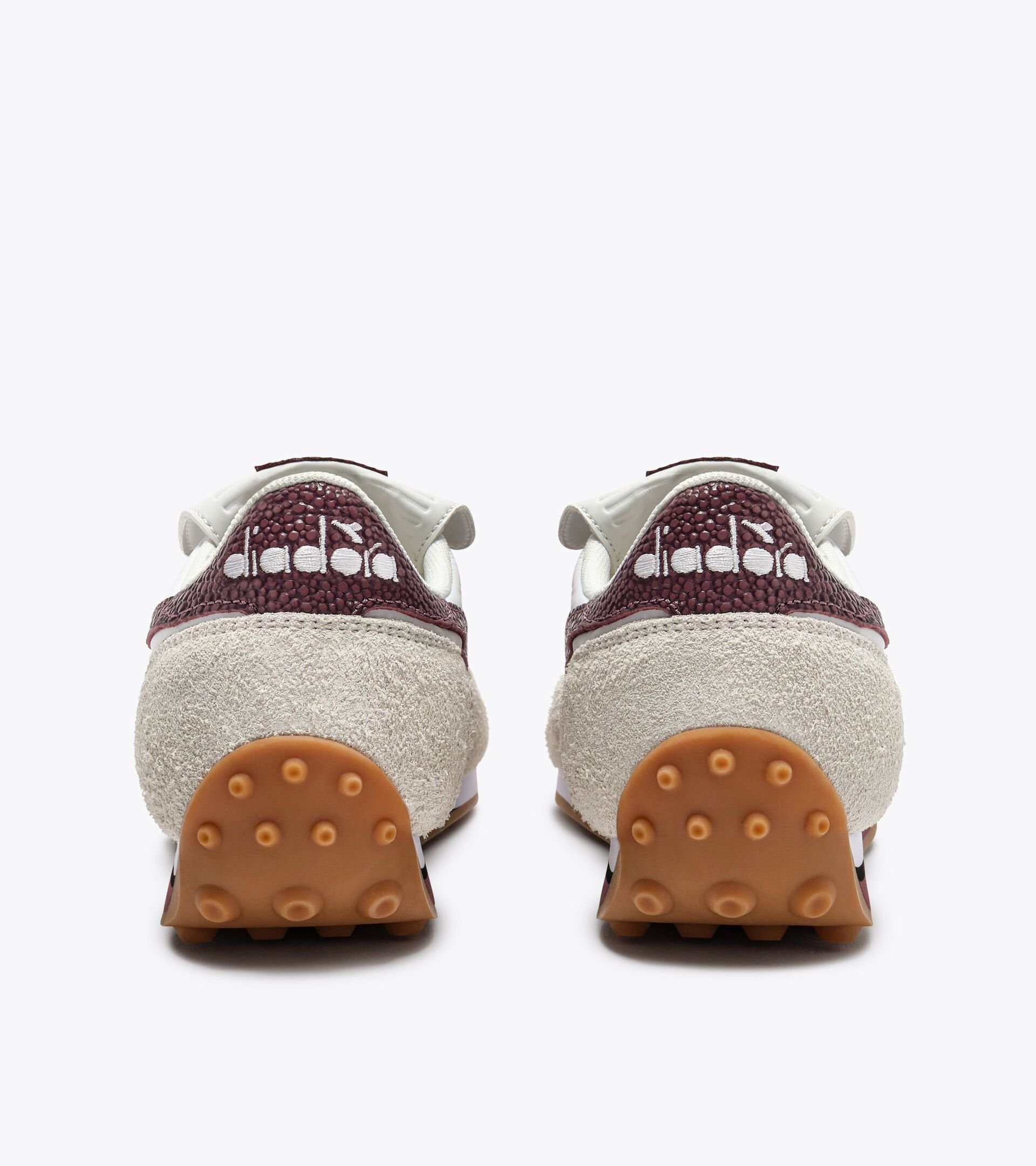 Zapatillas de ante de ca&ntilde;a baja - Mujer RALLY INDOOR BIANCO/VIOLA AVVENTO - Diadora