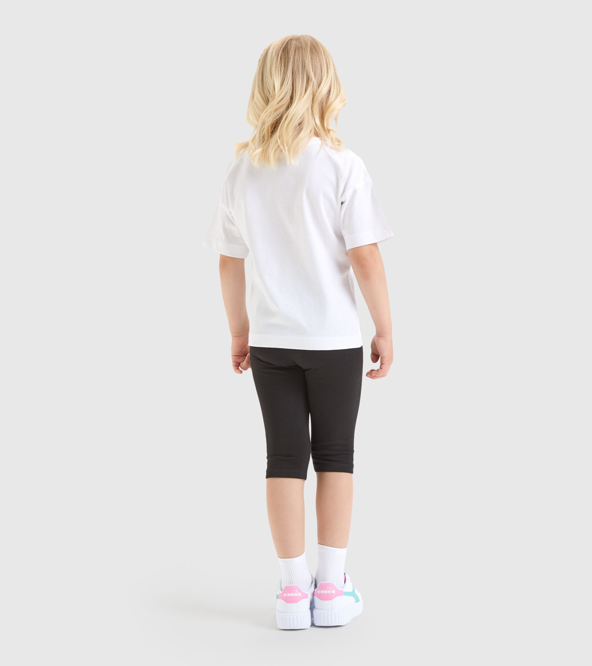 Stretchy T-shirt and shorts set - Girls JG.SET HOOPS OPTICAL WHITE - Diadora