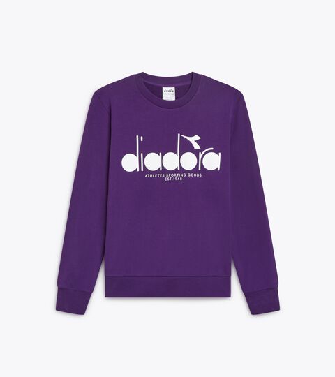 SWEATSHIRT CREW LOGO, VIOLET JEWEL Cotton crewneck - All-Gender SWEATSHIRT CREW LOGO VIOLET JEWEL - Diadora