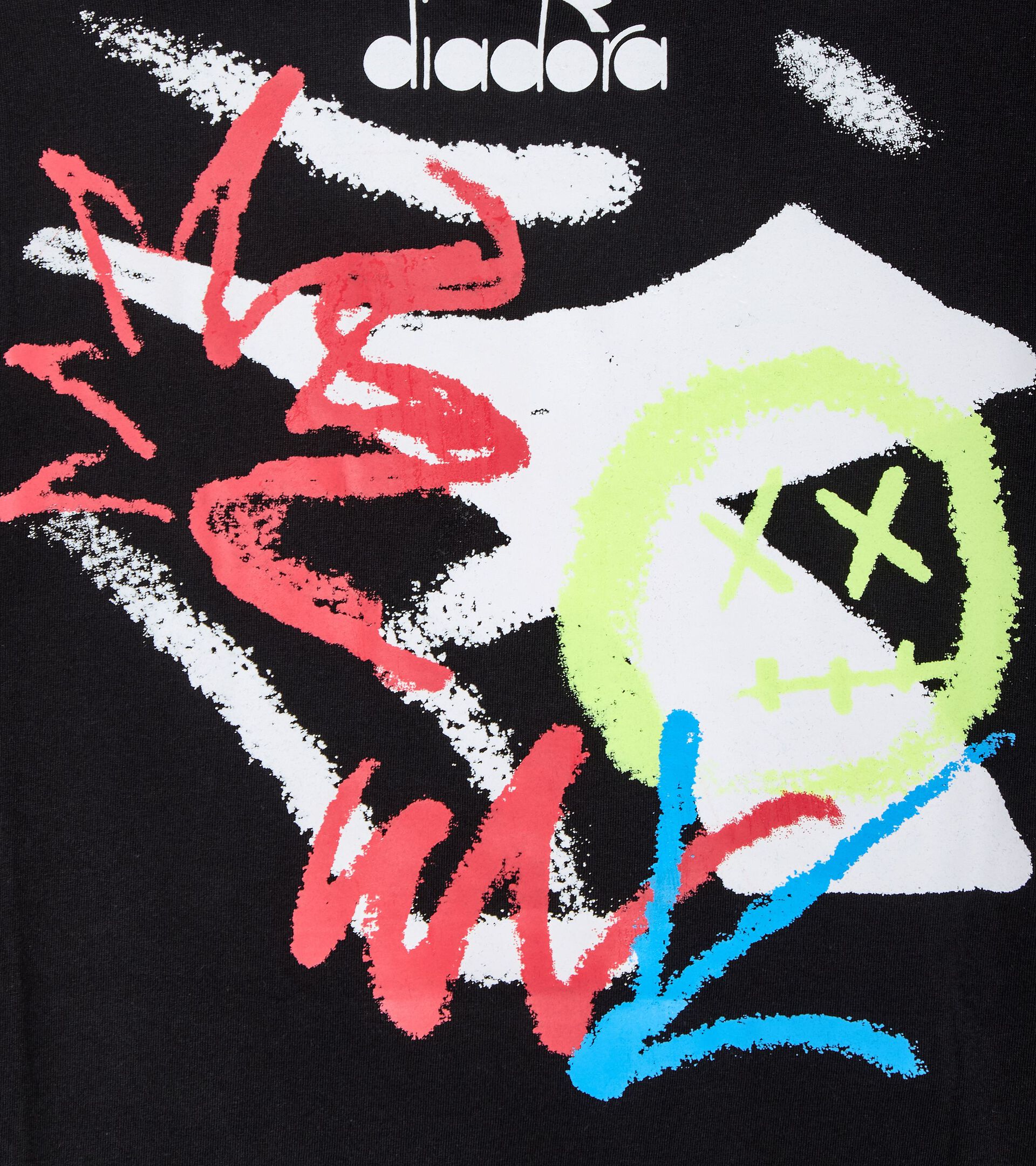 T-shirt - Graffiti-inspired print - Boy JB. T-SHIRT SS GRAFFITI BLACK - Diadora