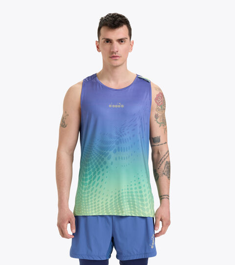 Débardeur de running très léger - Homme SUPER LIGHT TANK BE ONE WATERY MURRINA - Diadora
