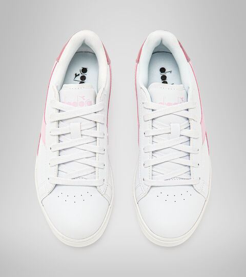 GAME STEP GS, WHITE/METALIZED PINK Sports shoes - Youth 8-16 years GAME STEP GS WHITE/METALIZED PINK - Diadora