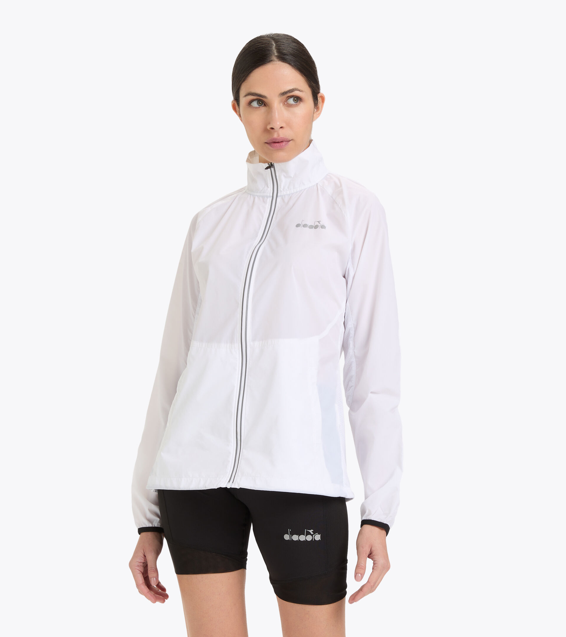 Chaqueta cortavientos para correr - Mujer L. PACKABLE WIND JACKET BLANCO VIVO - Diadora