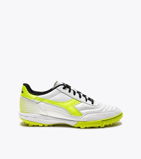 Futsal boots for synthetic grounds - Men CALCETTO GR  LT TF WHITE/YELLOW FL DD - Diadora