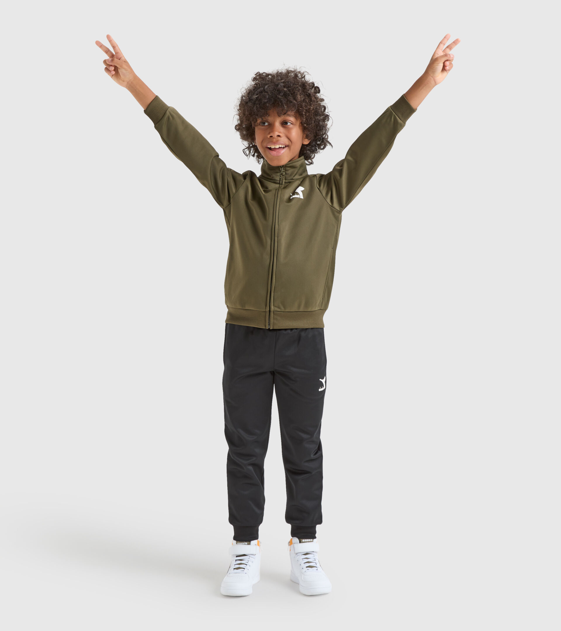 Tuta sportiva - Bambini/e JU.TRACKSUIT FZ CHROMIA VERDE KIWI - Diadora